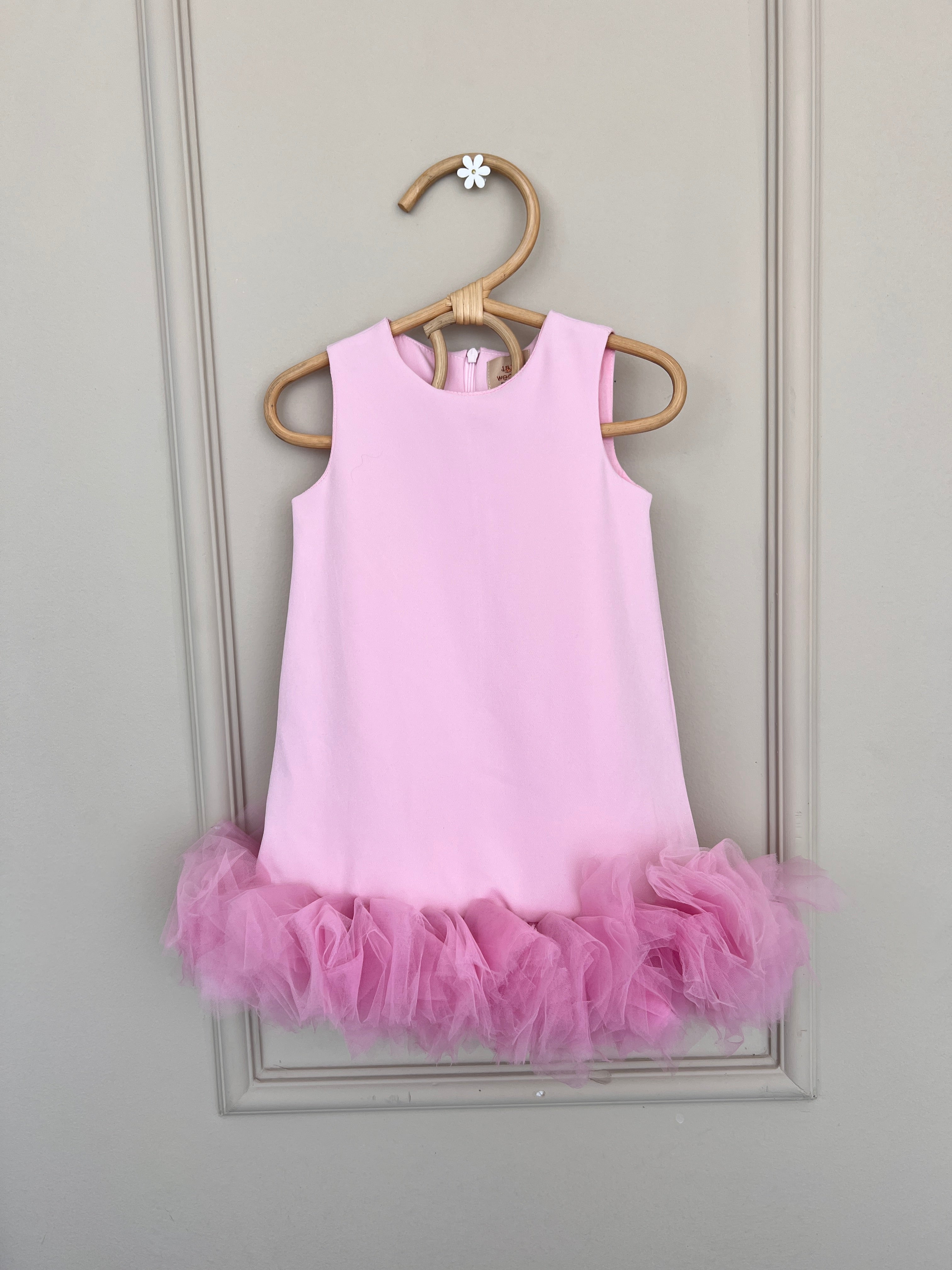 Fustan Roze me Ruffles Tyl