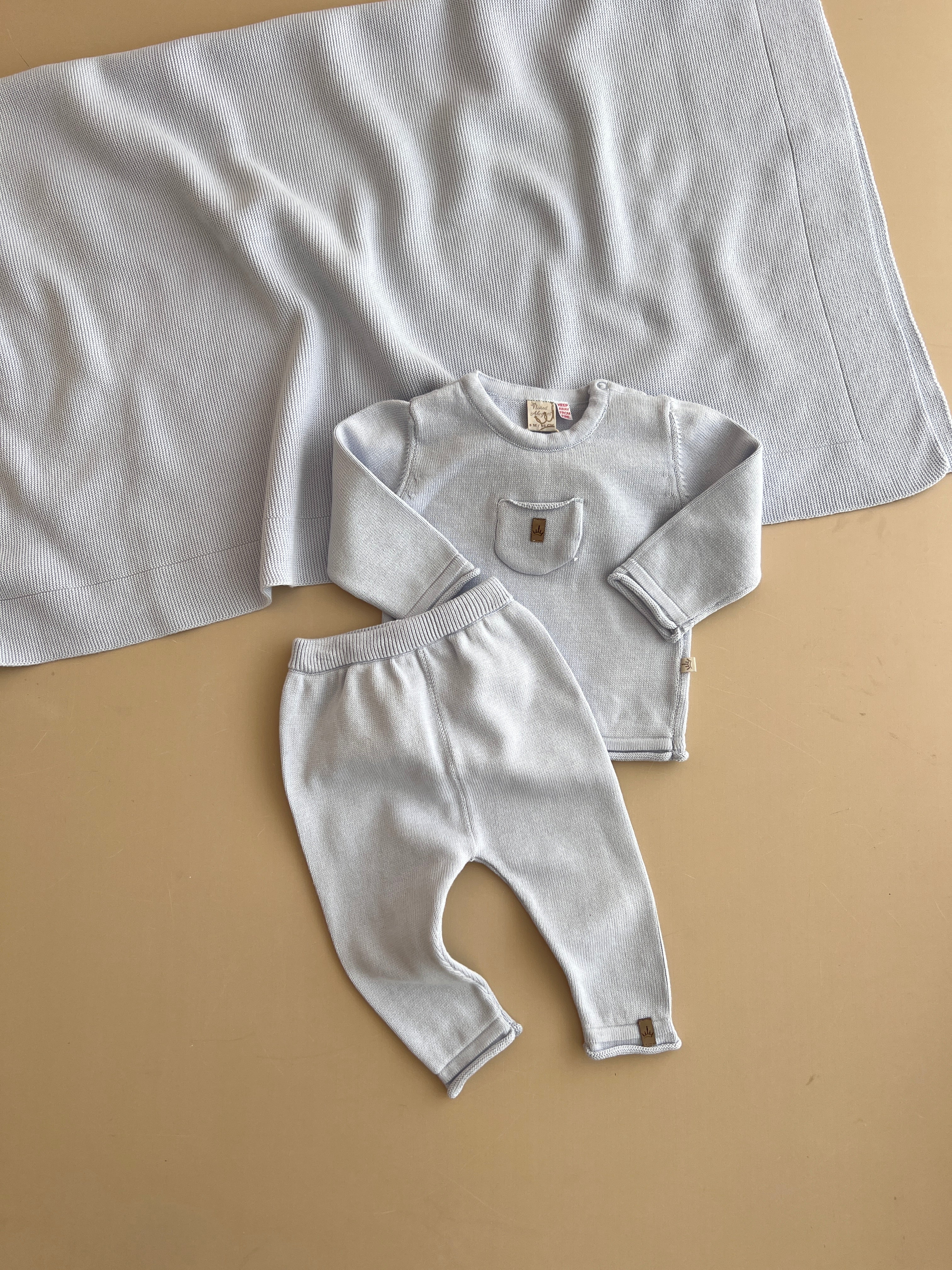 Set Materniteti Bluze Tuta & Batanie - Blu