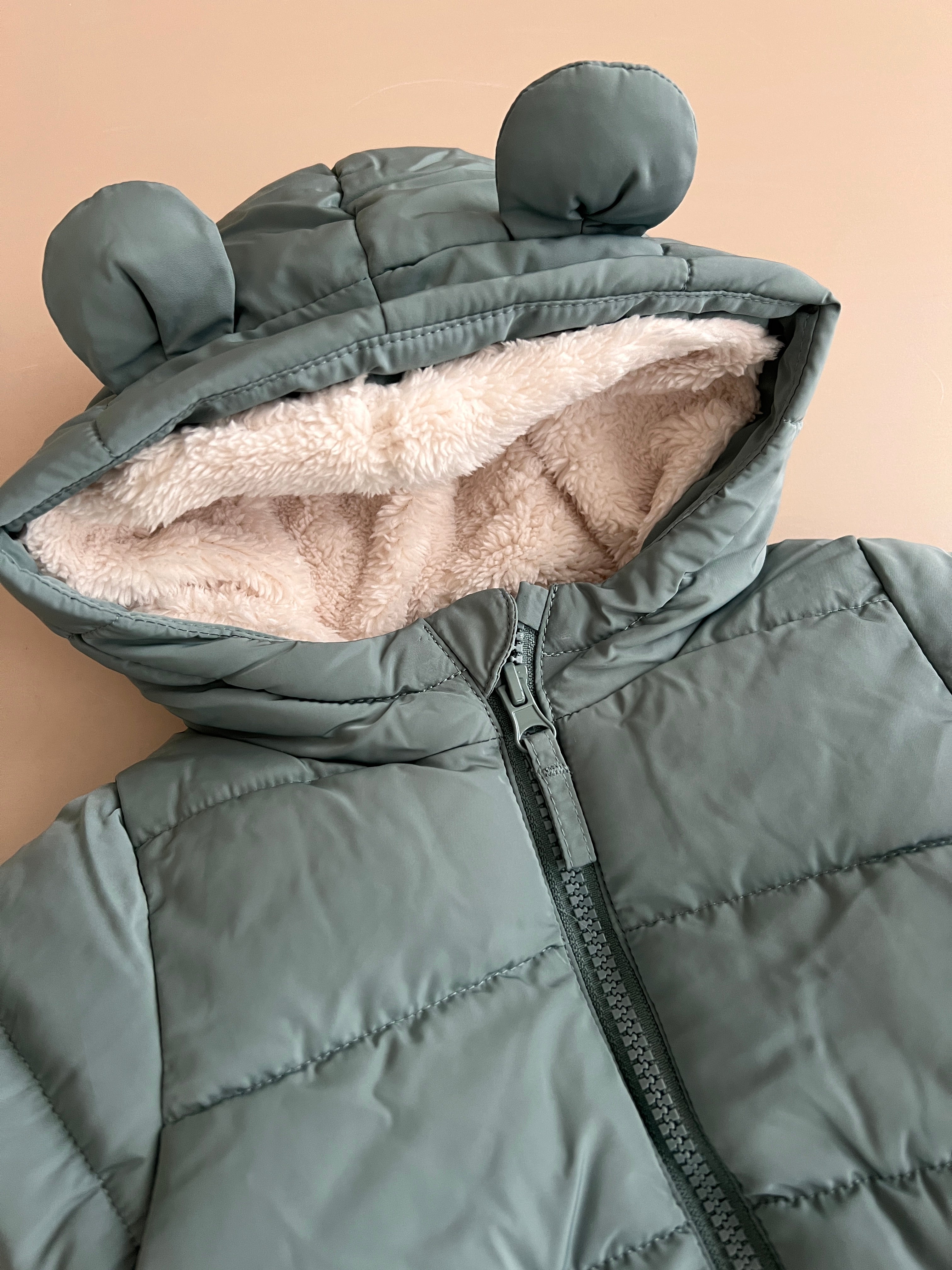 Snowsuit Me Veshe Ngjyre Jeshile/ Green