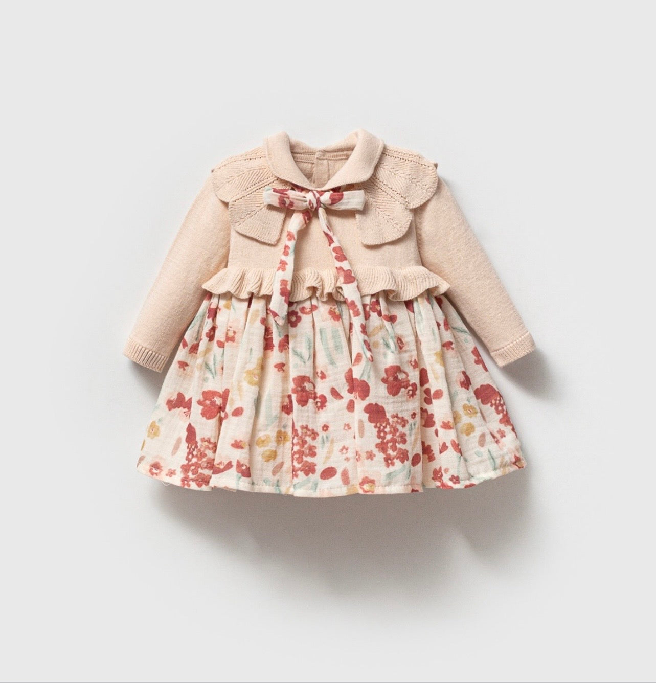 Fustan Me Lule - Beige