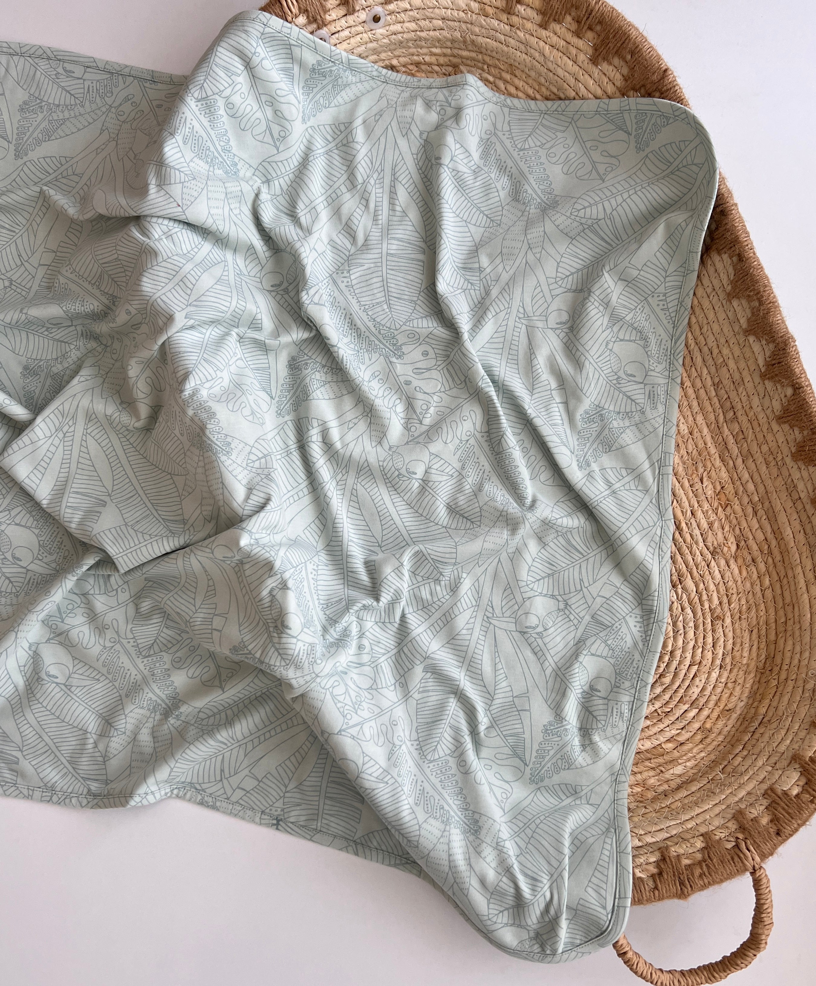 Batanie "Tropical Cutie Mint" (80x80 cm) – 100% Pambuk Organik