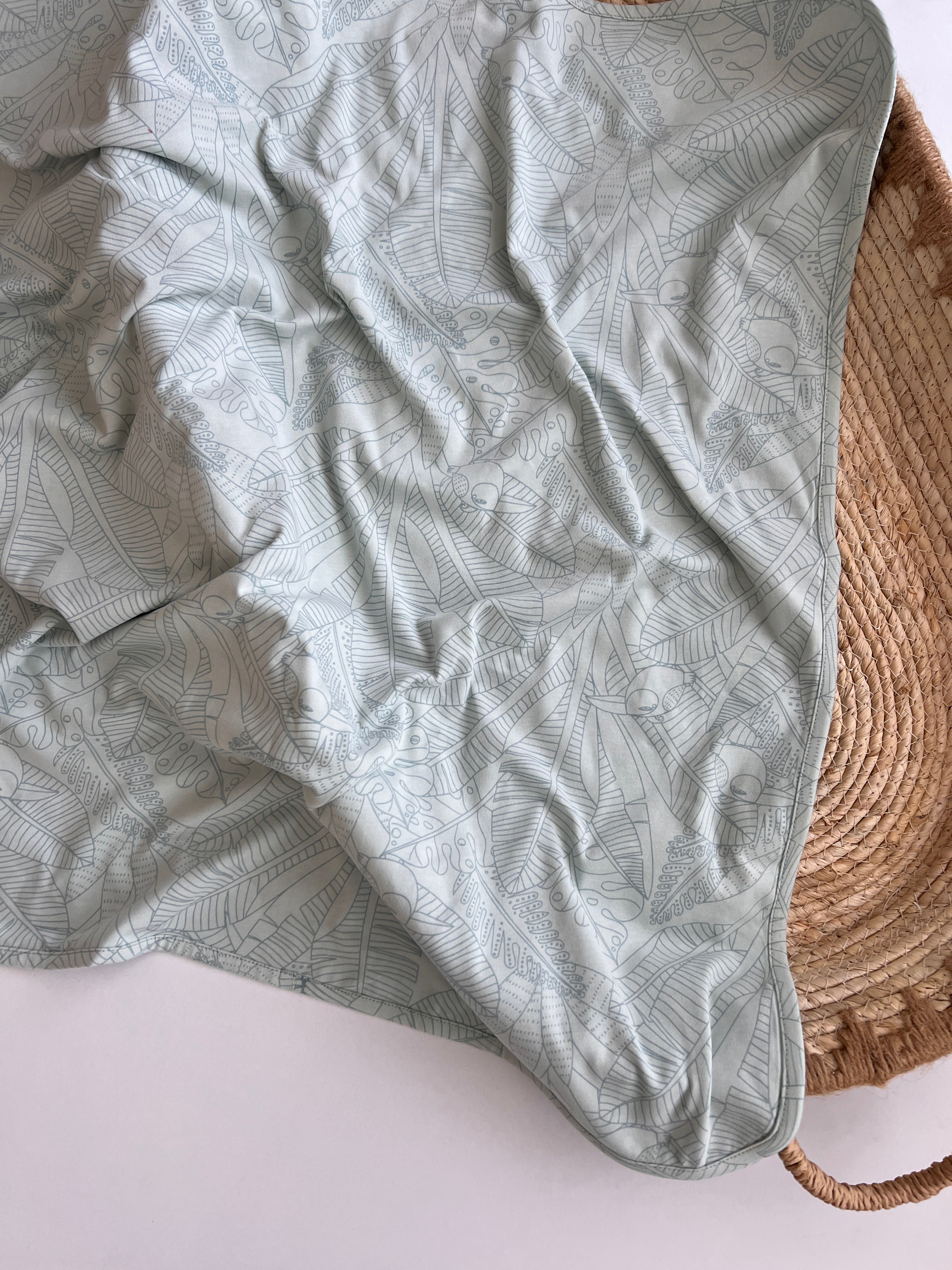 Batanie "Tropical Cutie Mint" (80x80 cm) – 100% Pambuk Organik
