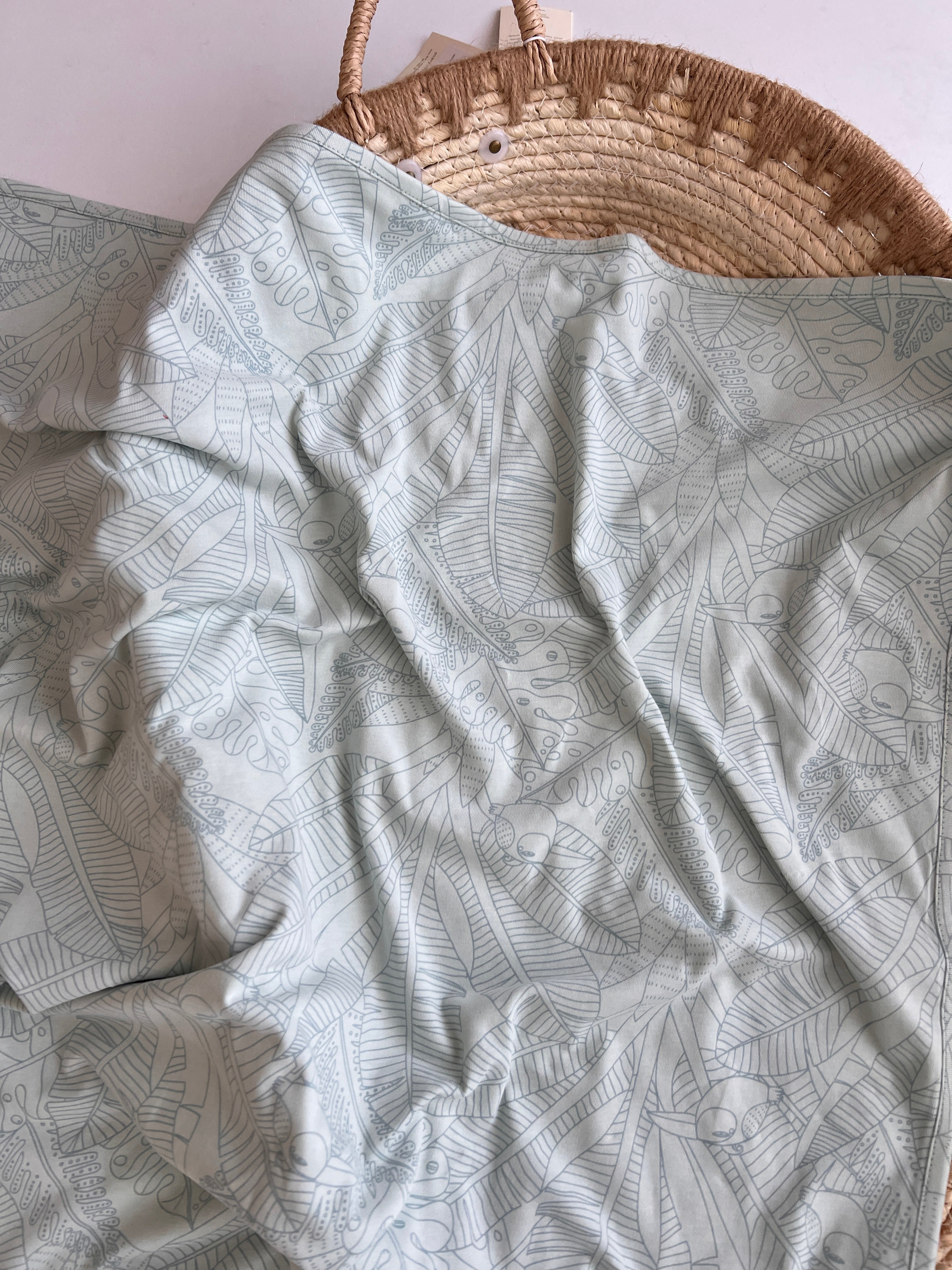 Batanie "Tropical Cutie Mint" (80x80 cm) – 100% Pambuk Organik