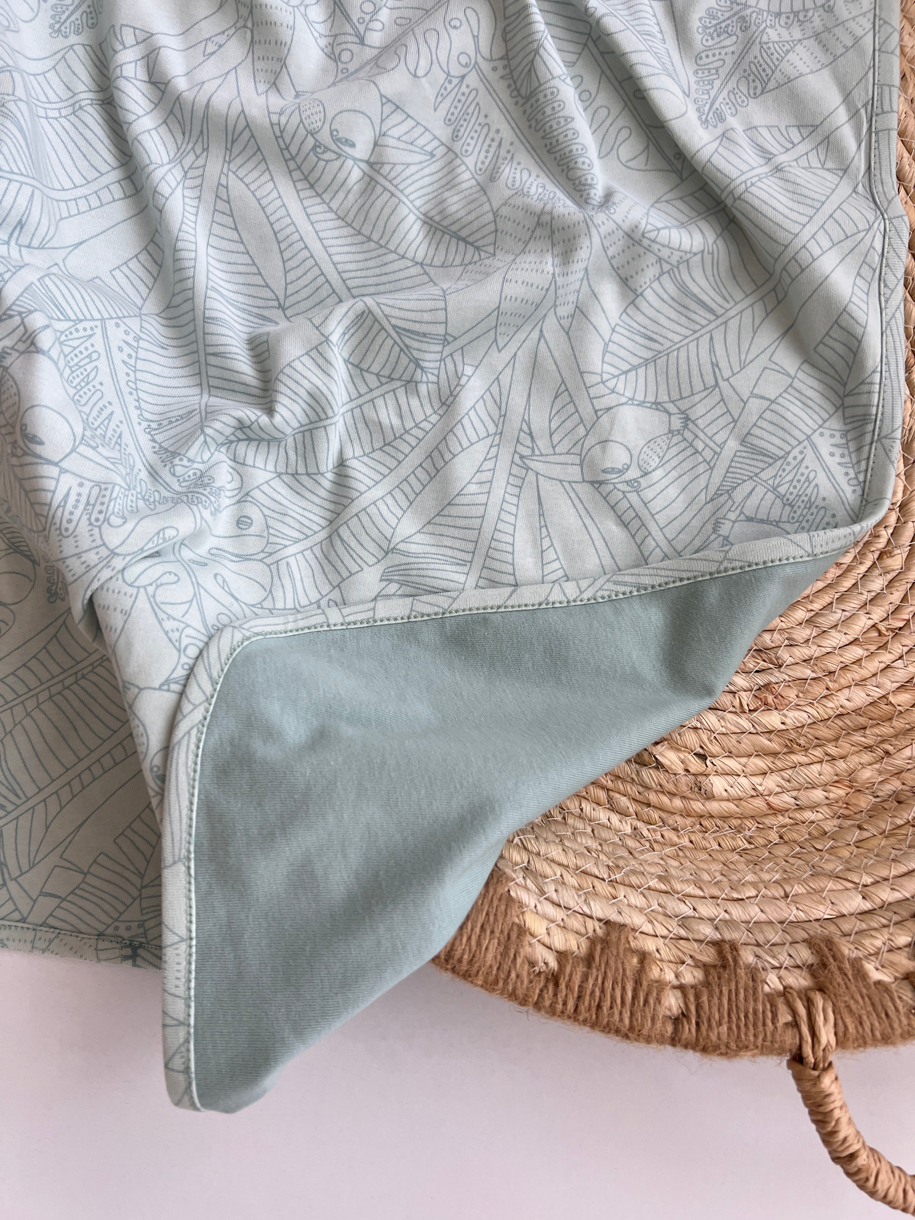 Batanie "Tropical Cutie Mint" (80x80 cm) – 100% Pambuk Organik