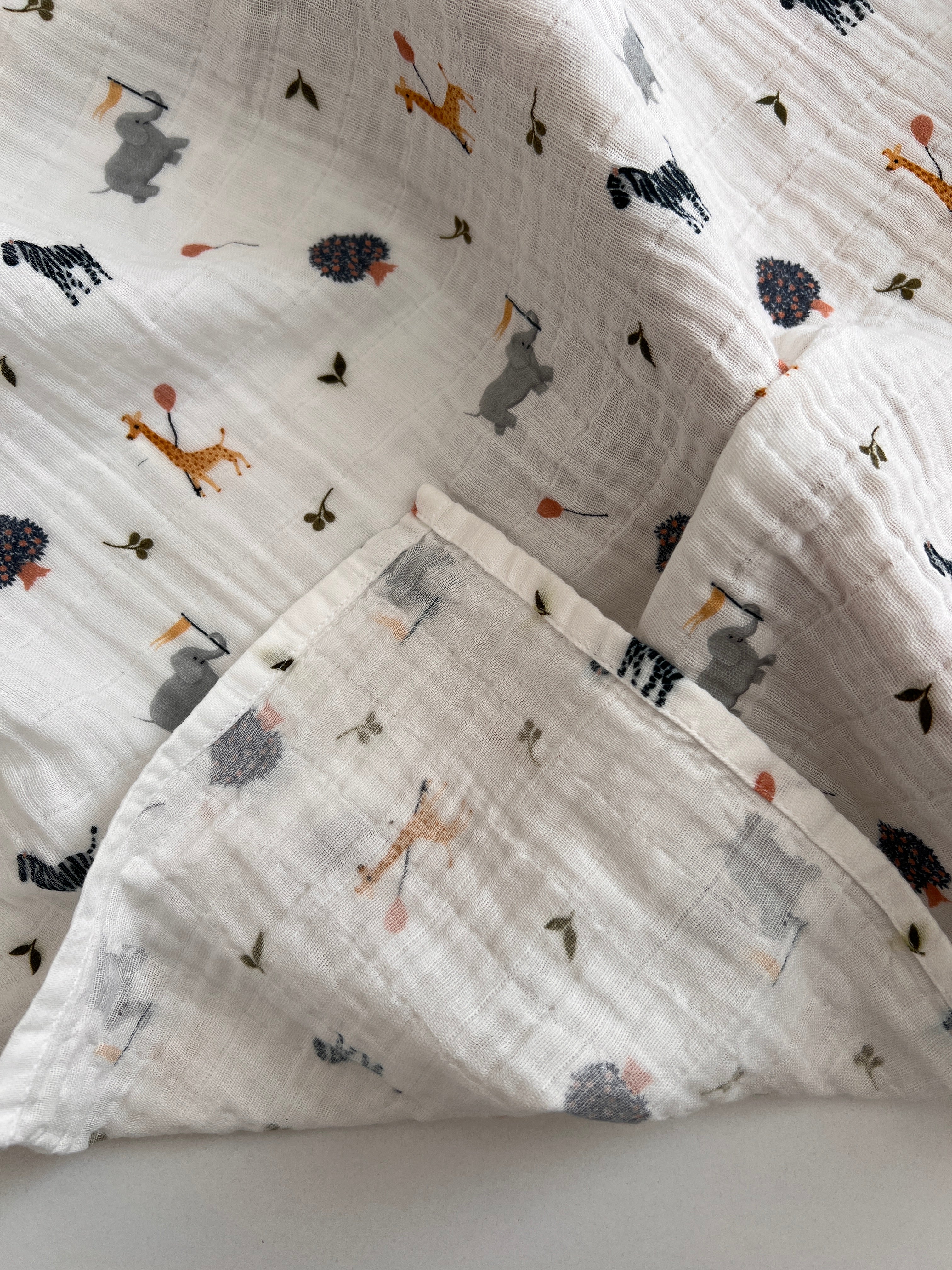 Set me 2 Napa Muslin (90x90 cm) – "Zoo Blue"