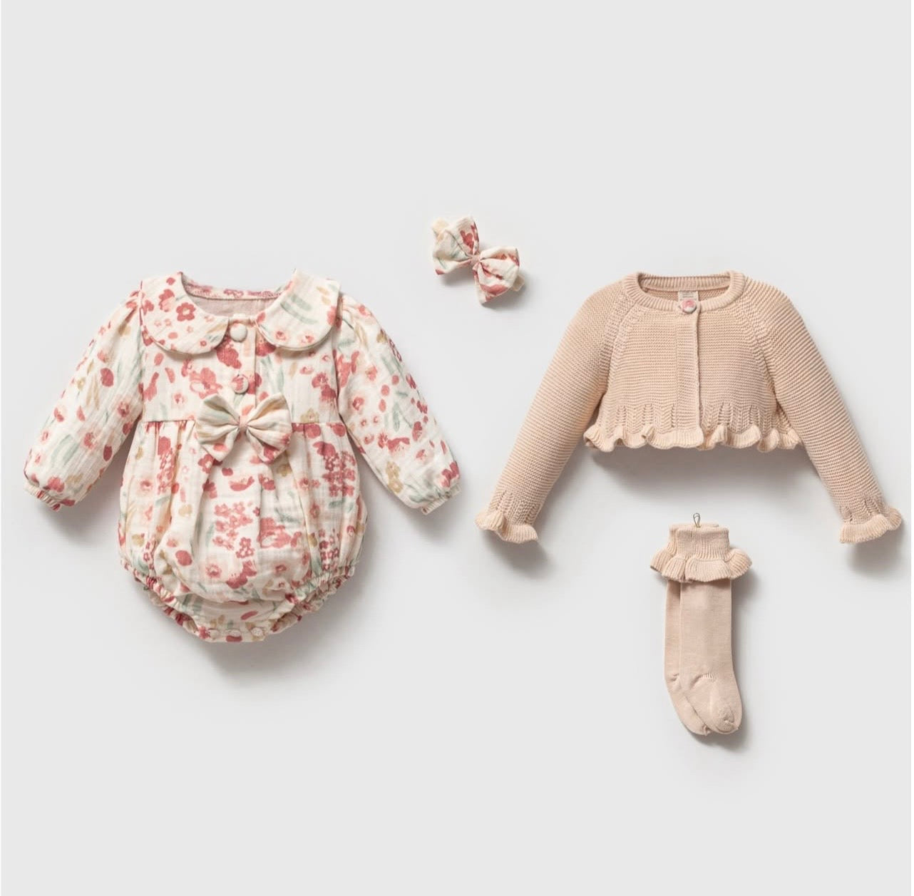 Set "Floral Dream" – Elegance dhe Romantizem per Vogelushet/ Bezhe