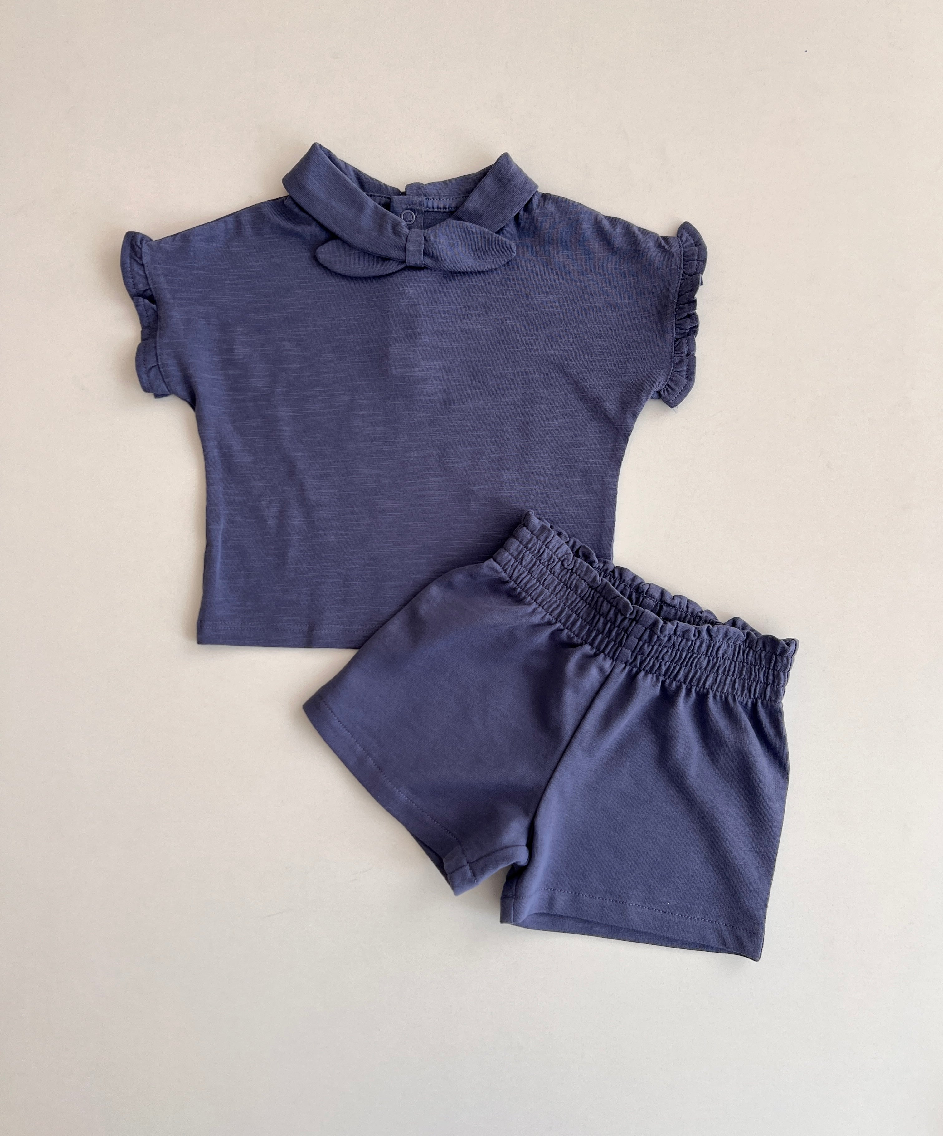 Set me 3 Kostume (100% Pambuk) - Blu, Rozë & Krem