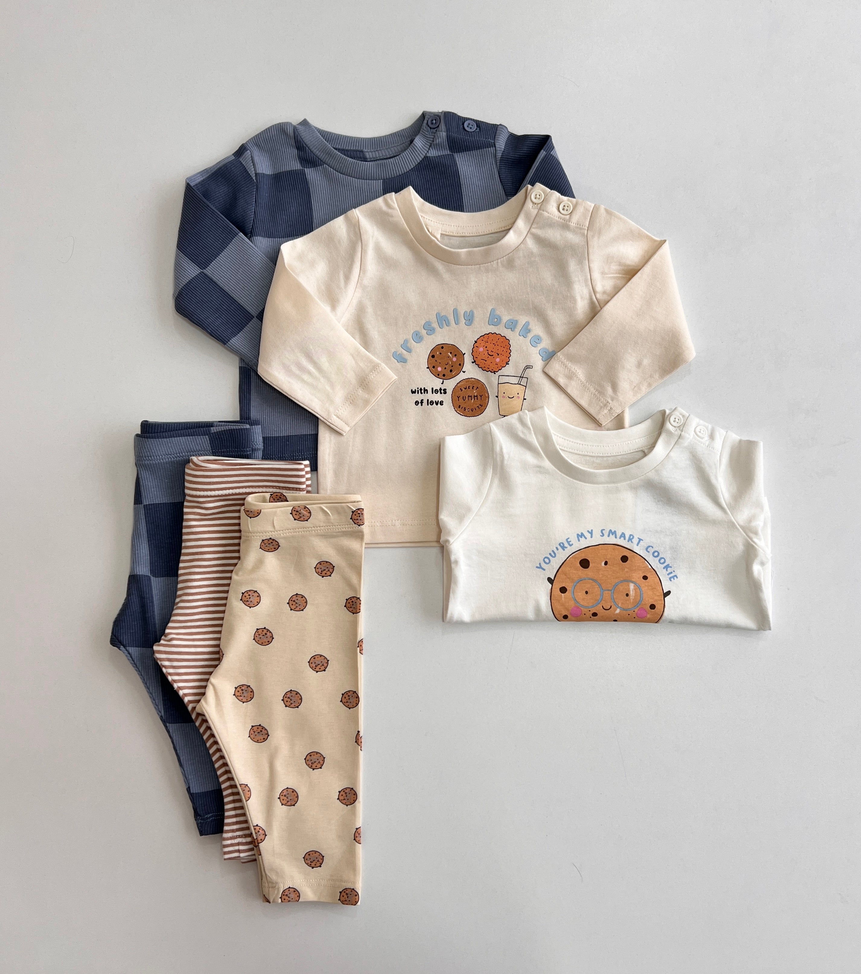 Set me 3 Kostume - Cookie & Check Design