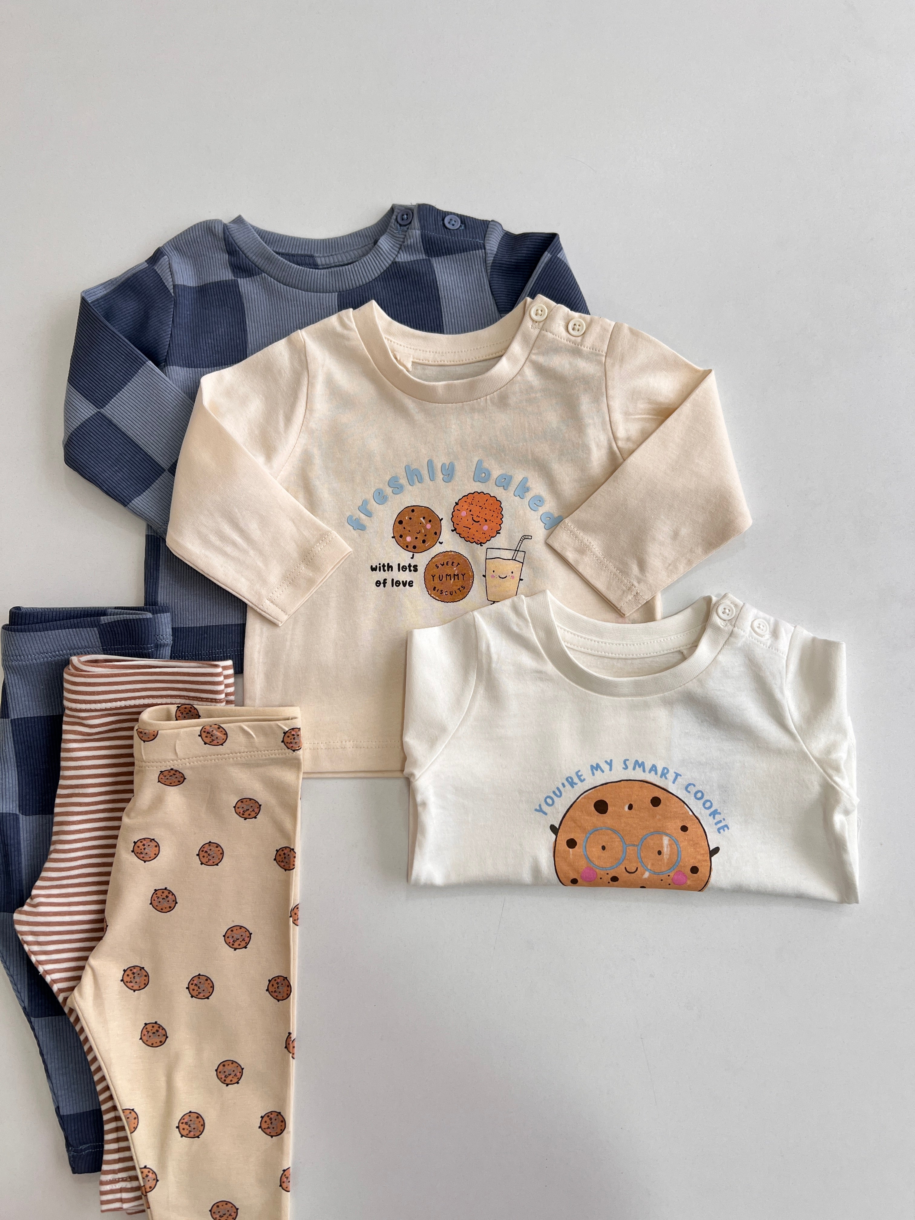 Set me 3 Kostume - Cookie & Check Design