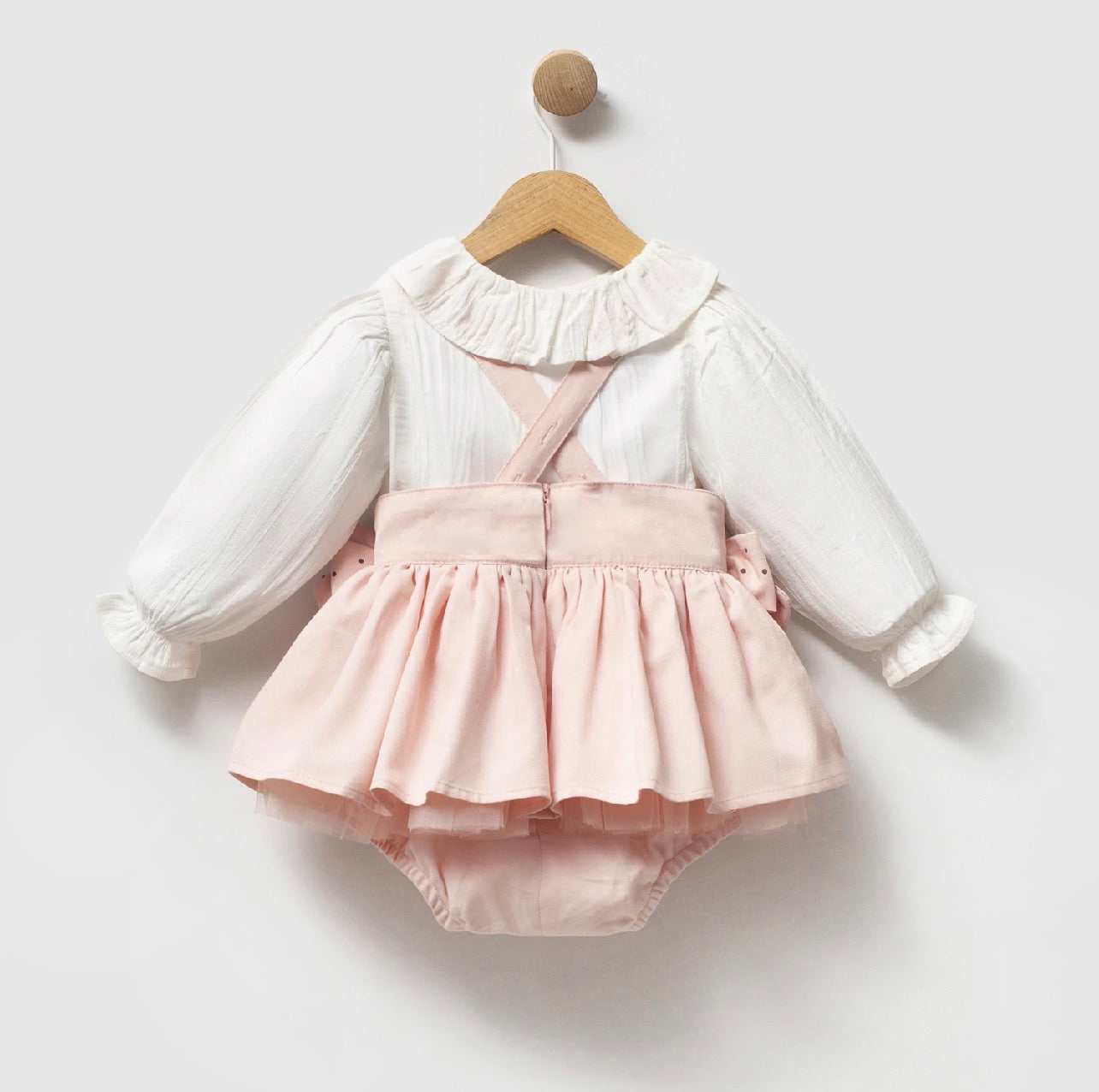 Romper Roze me Kemishe te Bardhe - Teddy Bear
