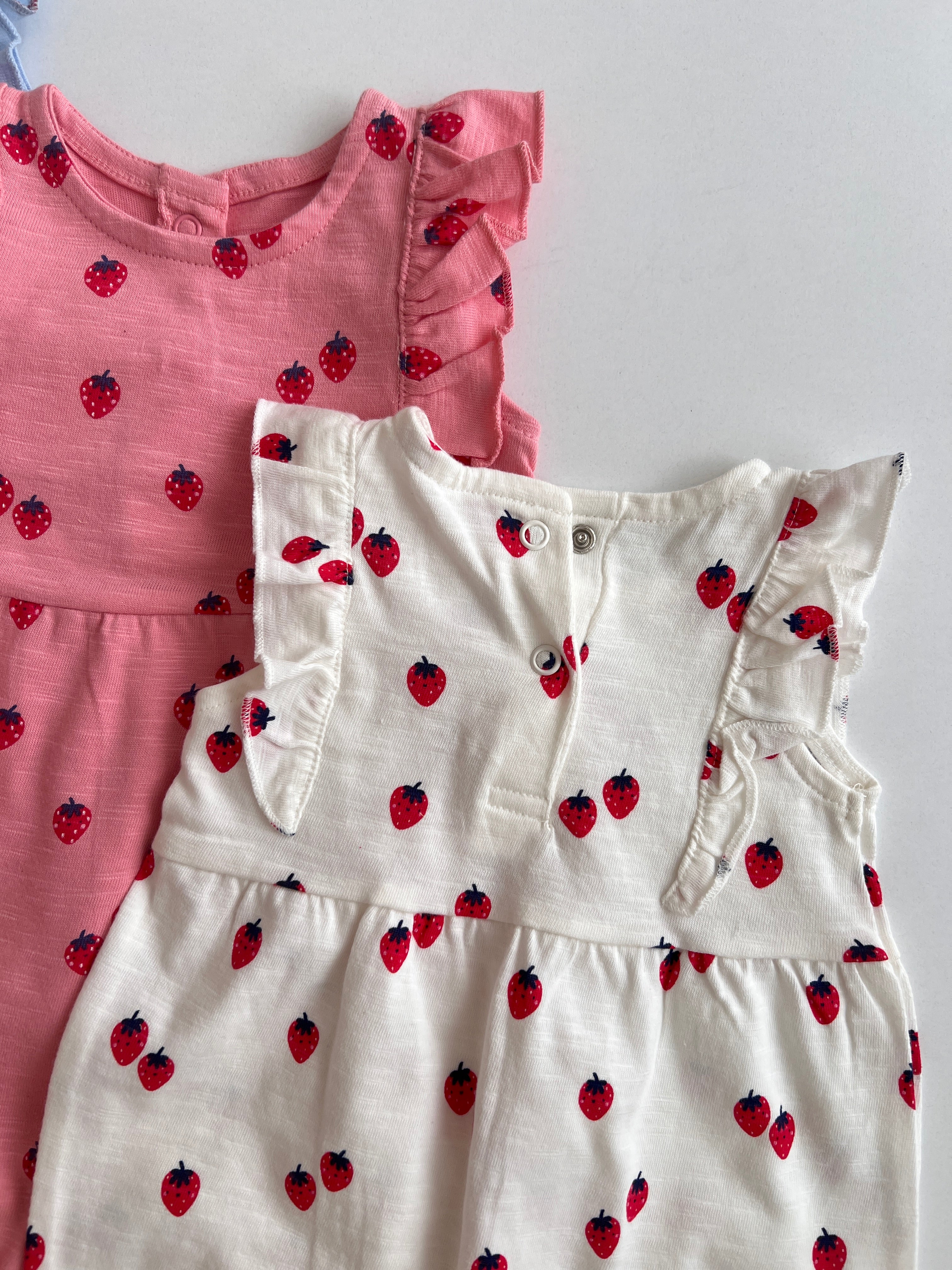 Set me 3 Rompera "Sweet Strawberry" – Koleksioni i Pranveres