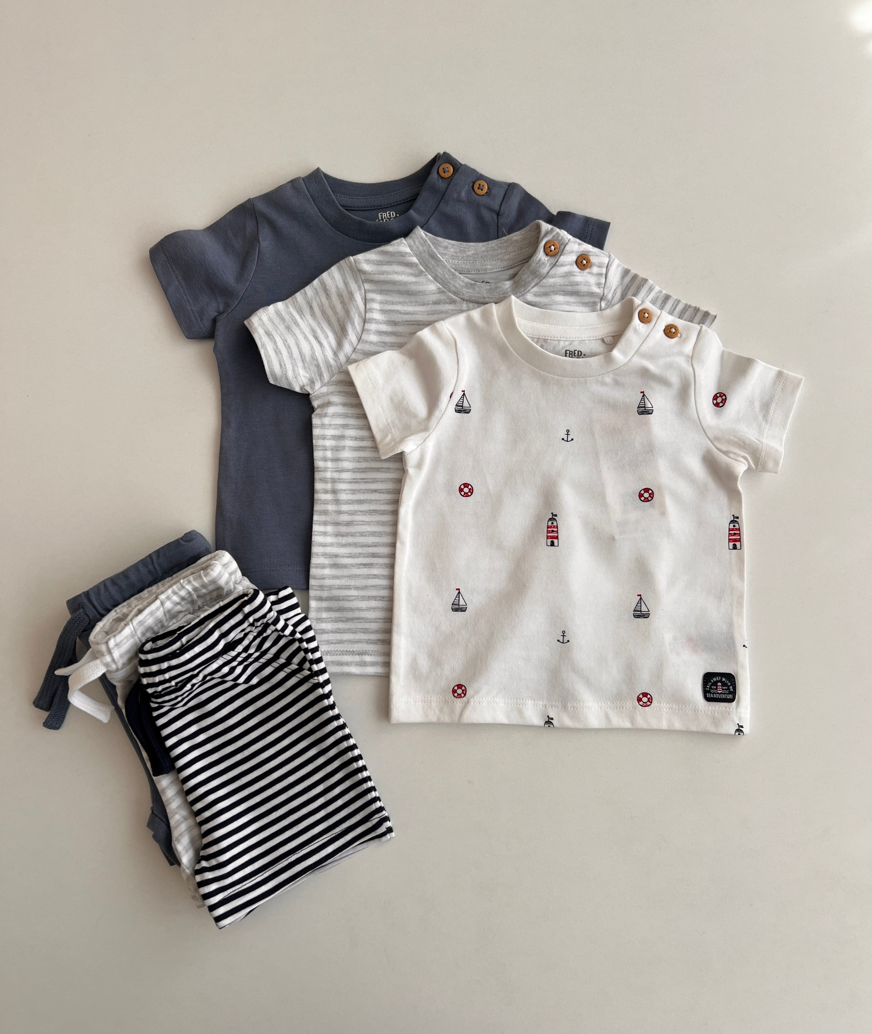 Set me 3 Kostume Pambuku – "Little Sailor"