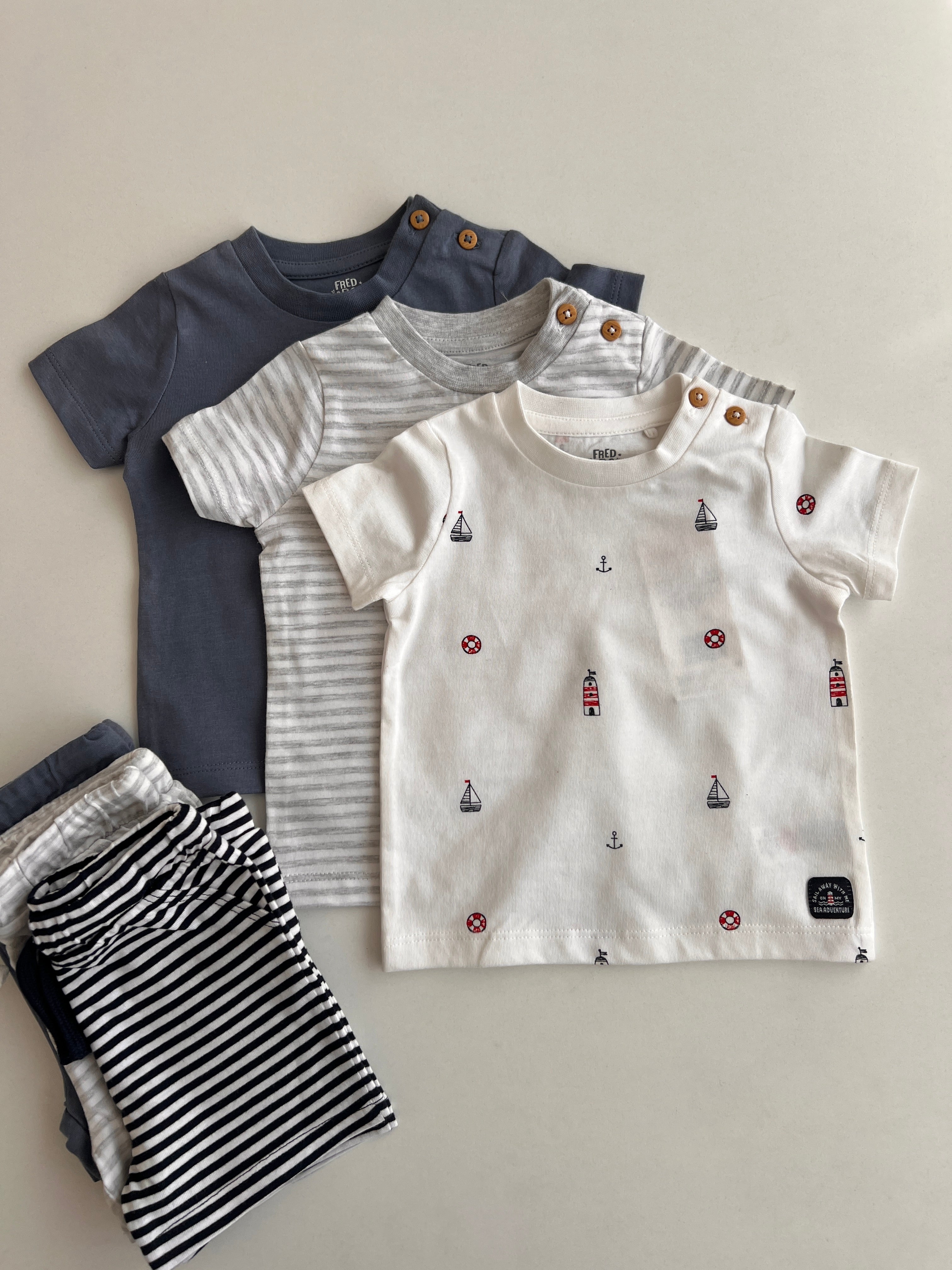 Set me 3 Kostume Pambuku – "Little Sailor"