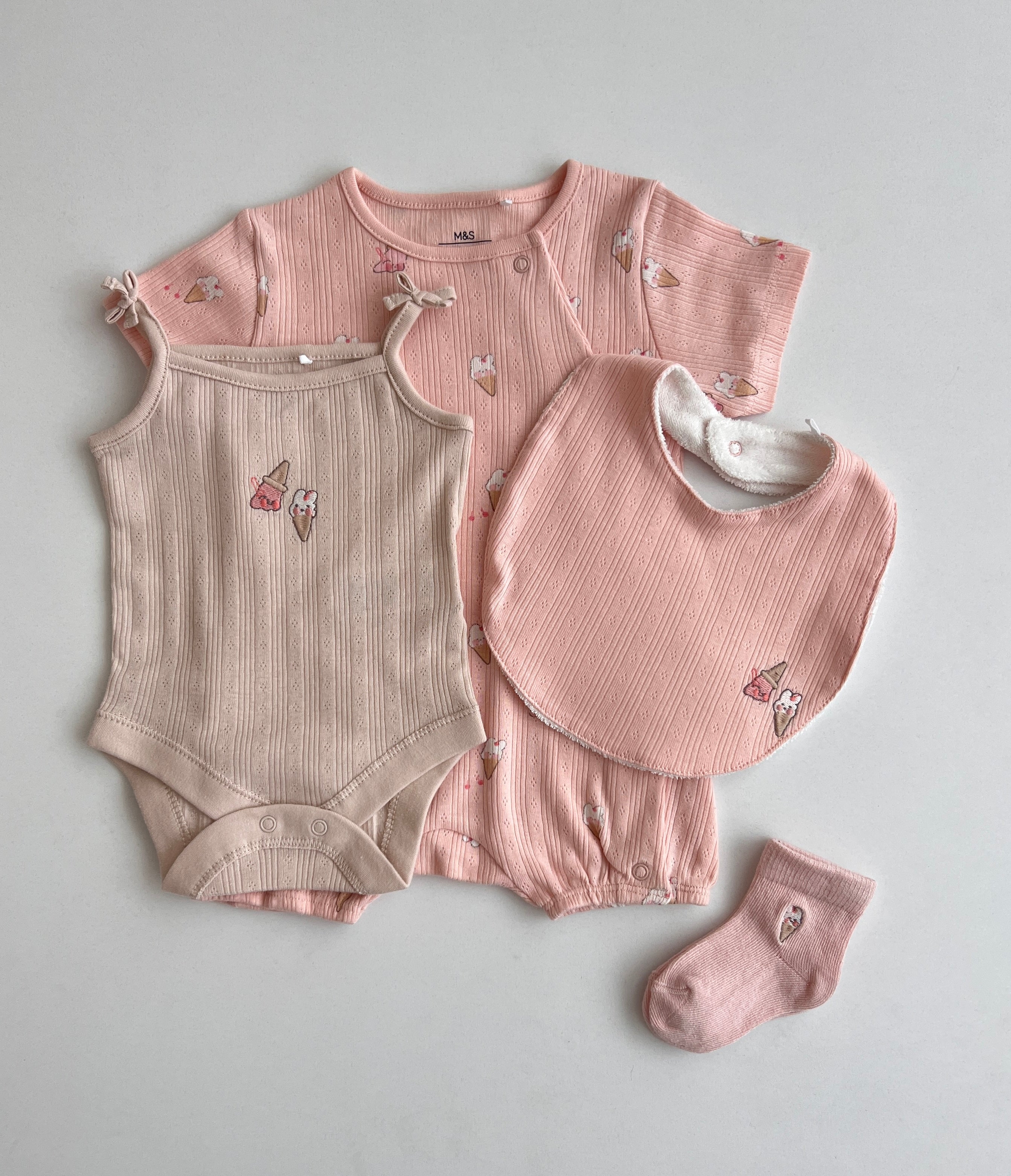 Set Materniteti me 4 Pjese Roze - Dizenjo me Akullore