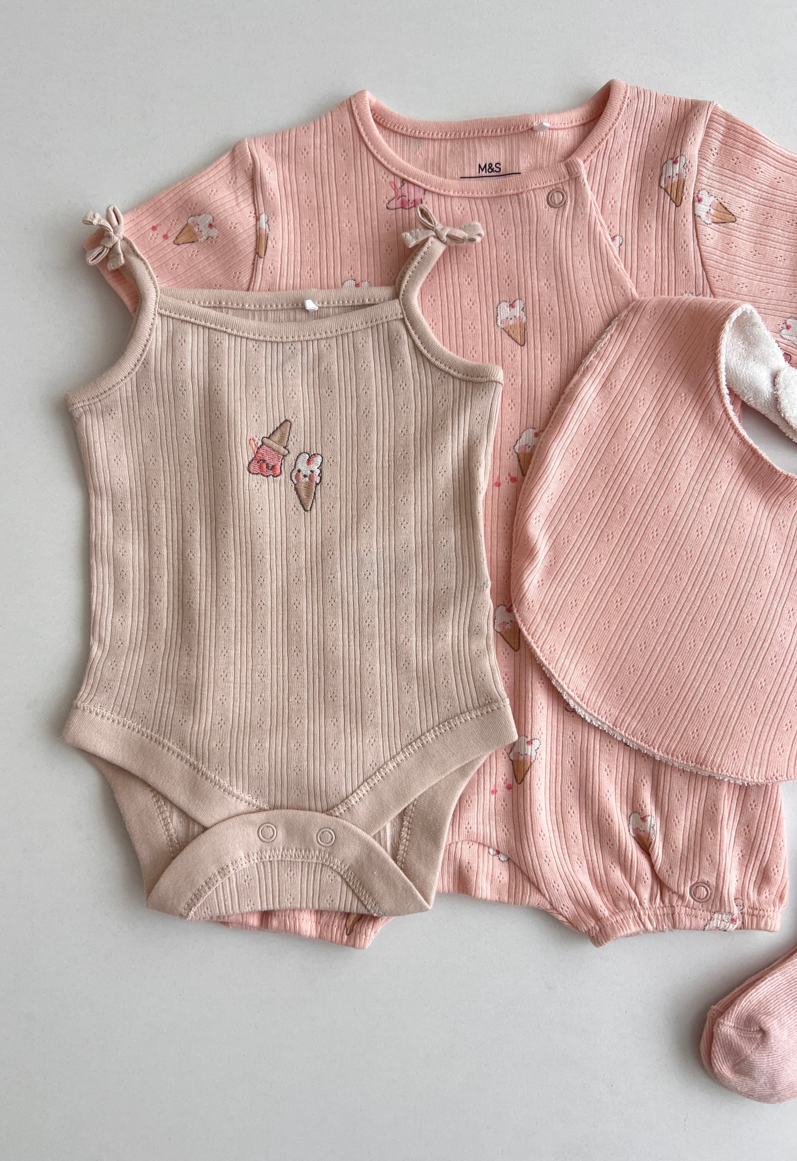 Set Materniteti me 4 Pjese Roze - Dizenjo me Akullore