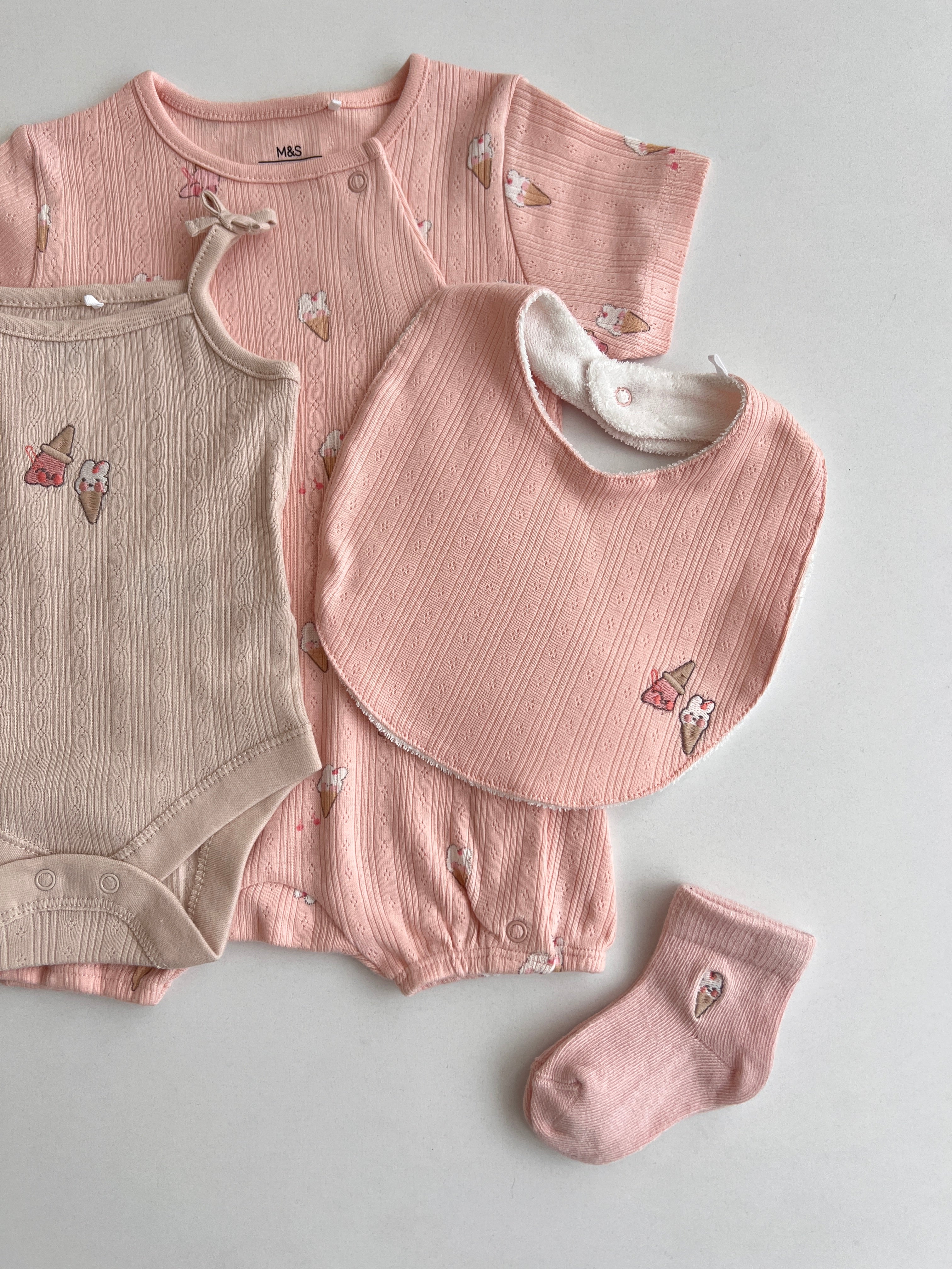 Set Materniteti me 4 Pjese Roze - Dizenjo me Akullore