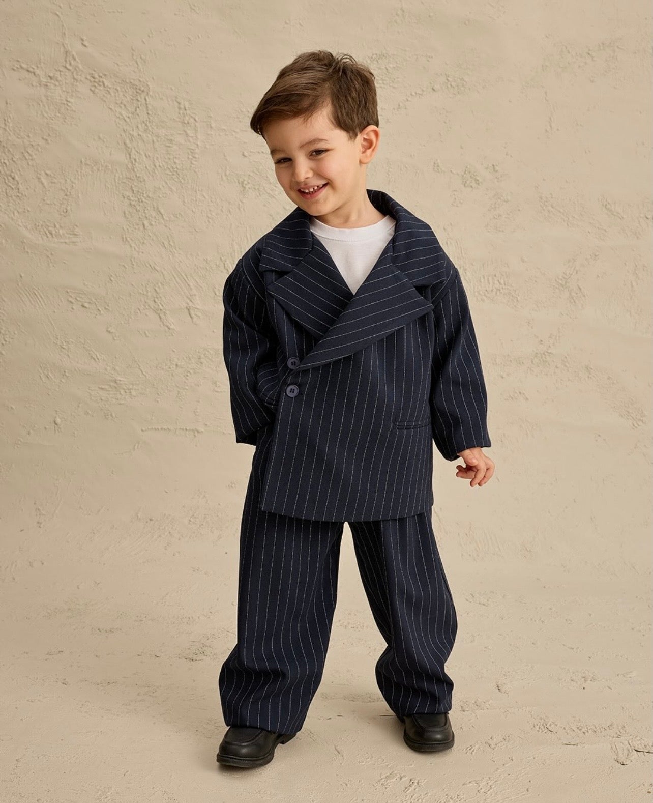 Kostum Blu Navy me vija - Xhakete & Pantallona