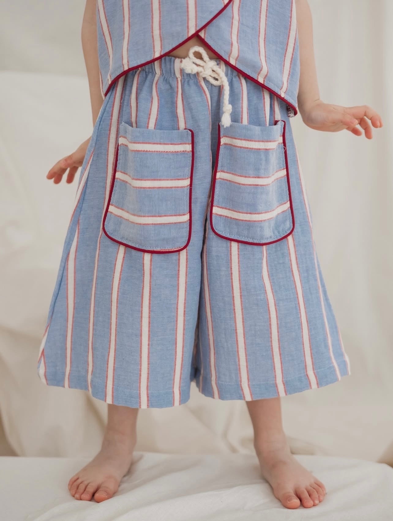 Kostum "Azzurro Breeze" - Bluze & Pantallona Culotte