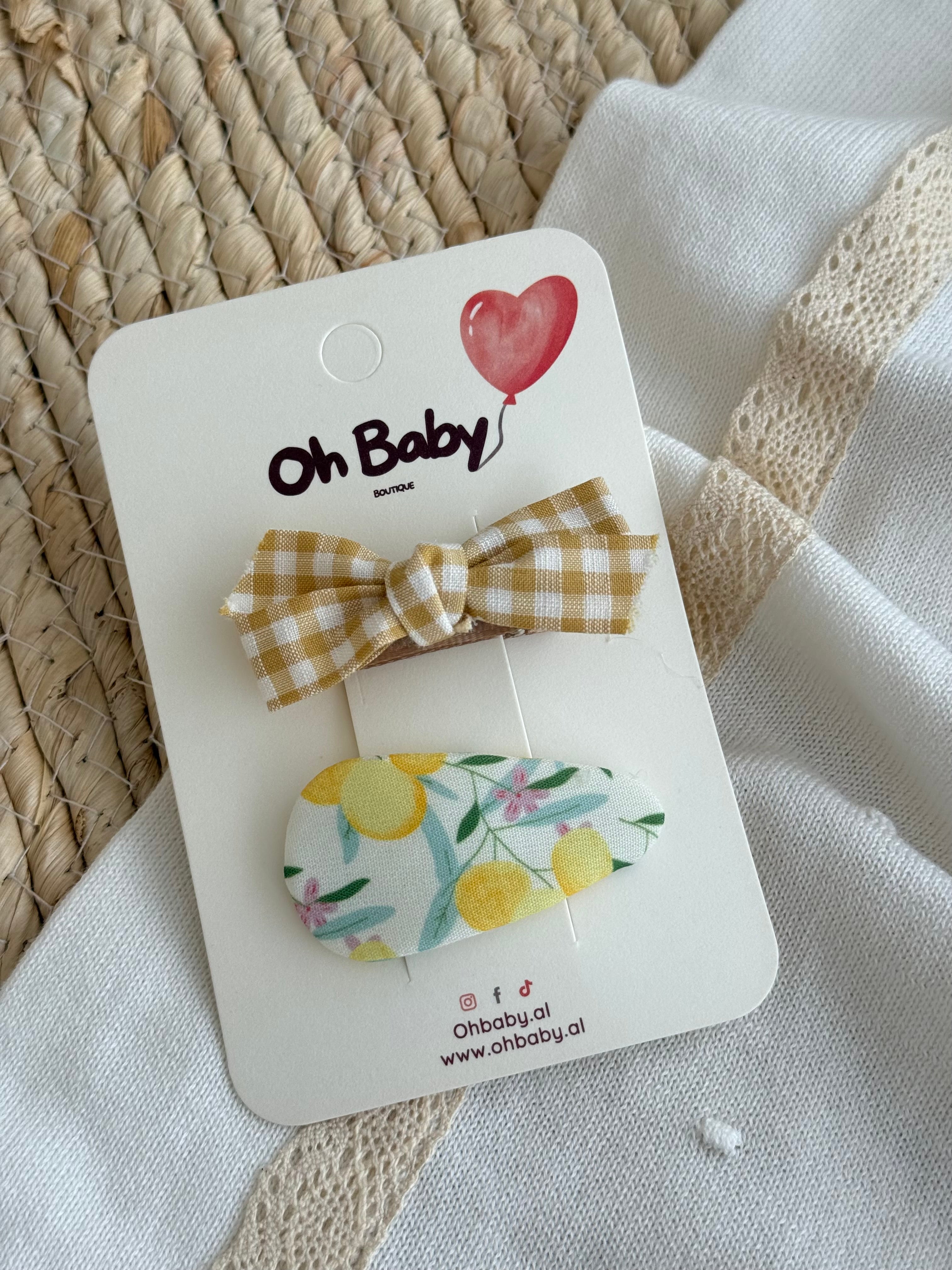 Set me 2 Kapese Flokesh "Lemon & Gingham"