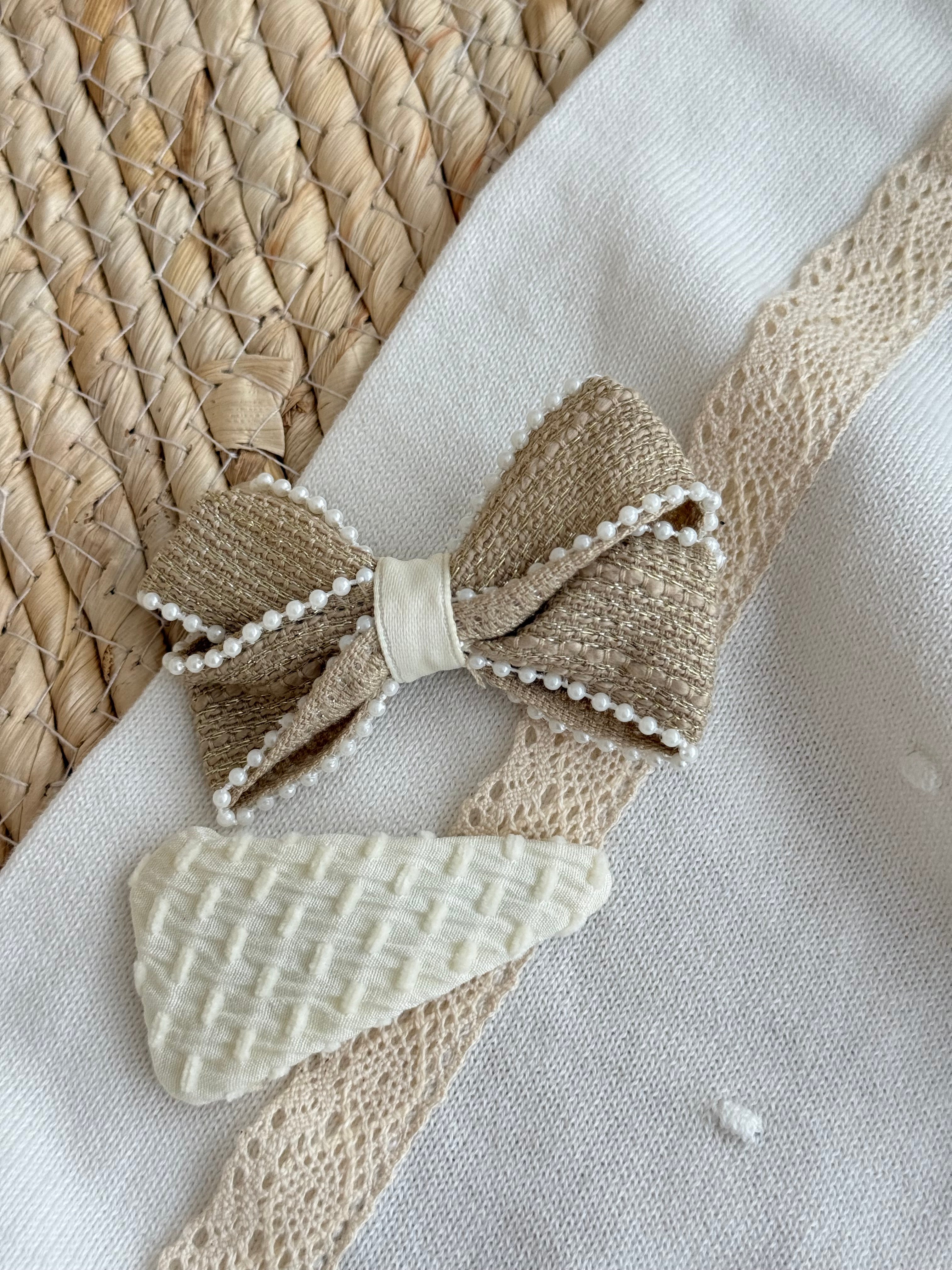 Set me 2 Kapese Flokesh "Golden Tweed & Pearls"