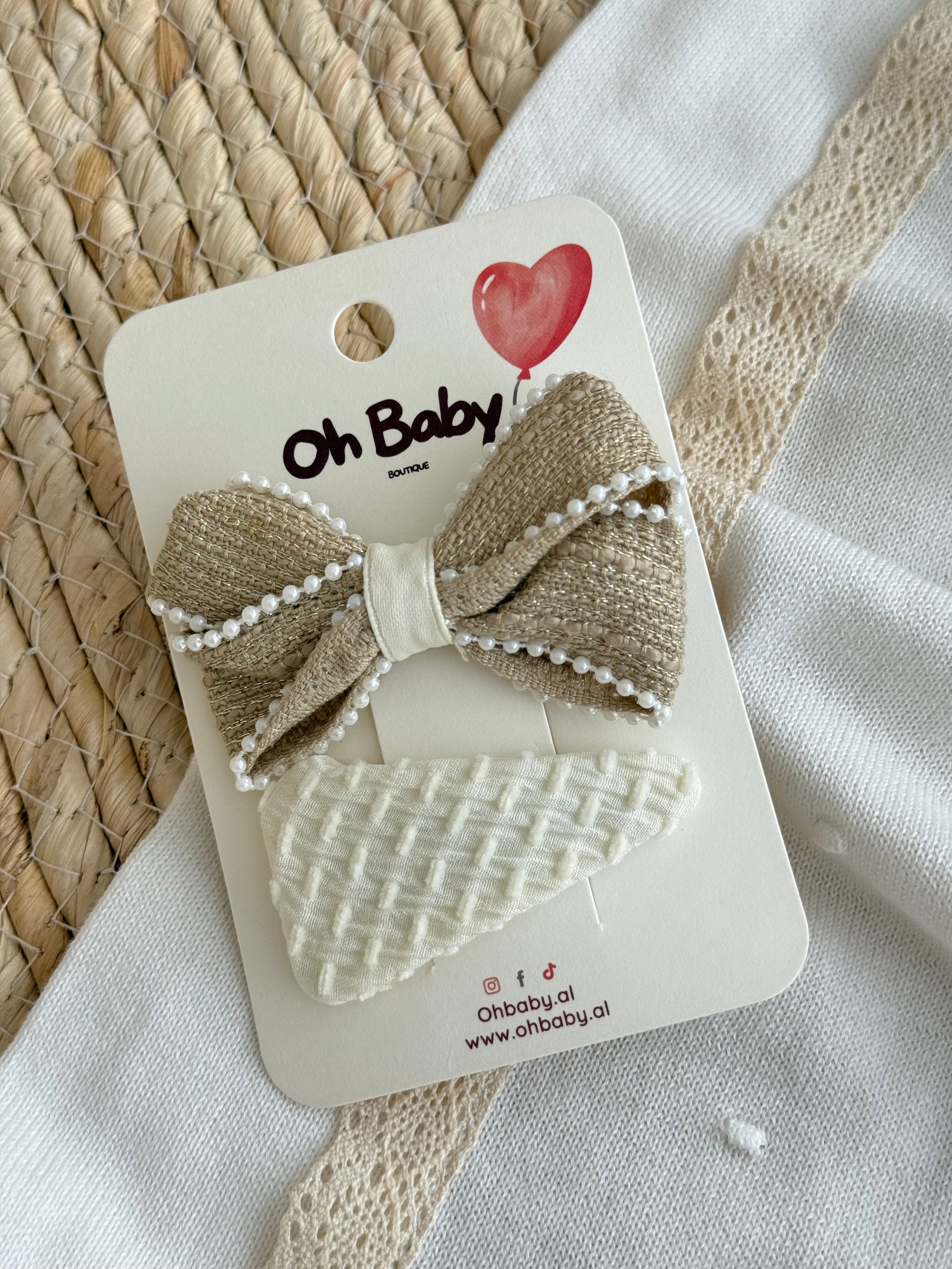 Set me 2 Kapese Flokesh "Golden Tweed & Pearls"