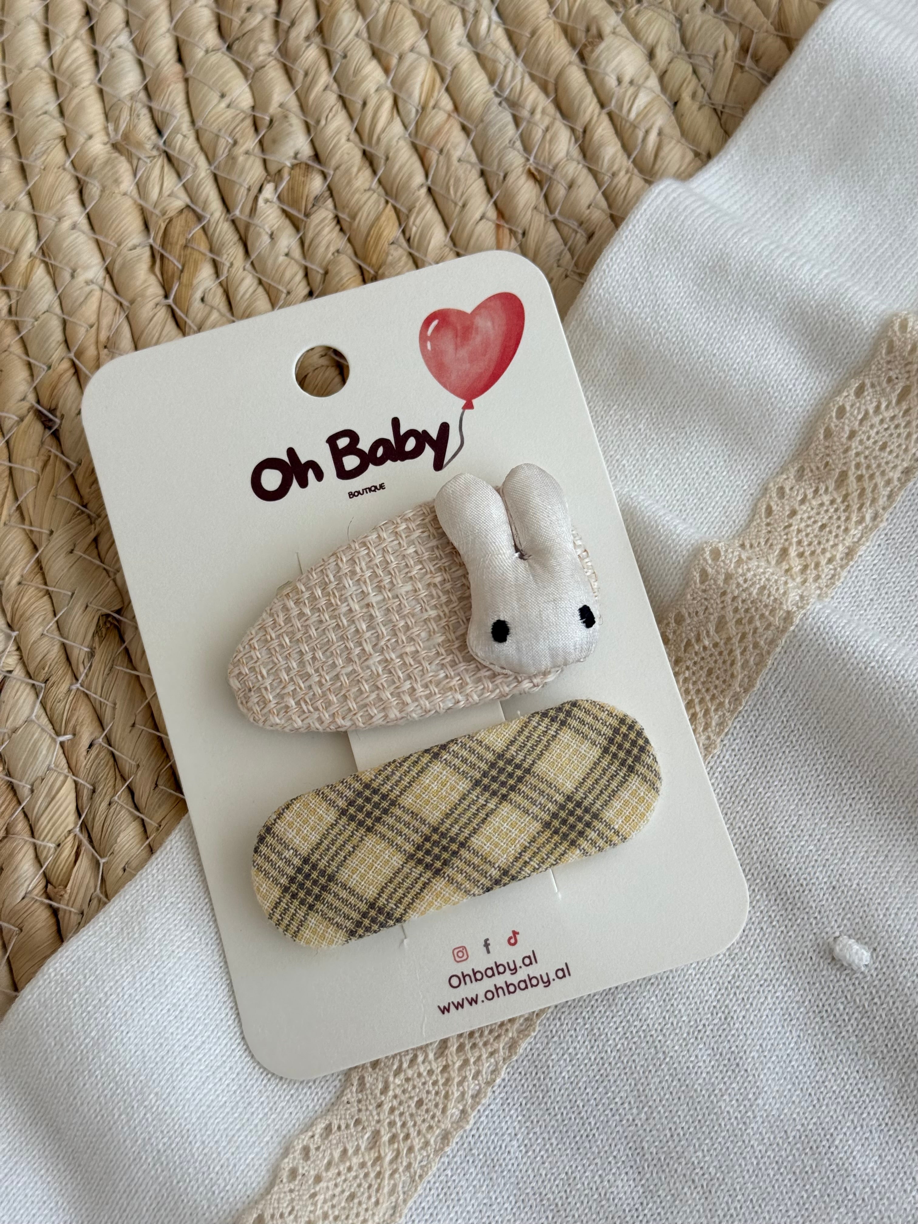 Set me 2 Kapese Flokesh "Cozy Bunny & Plaid"