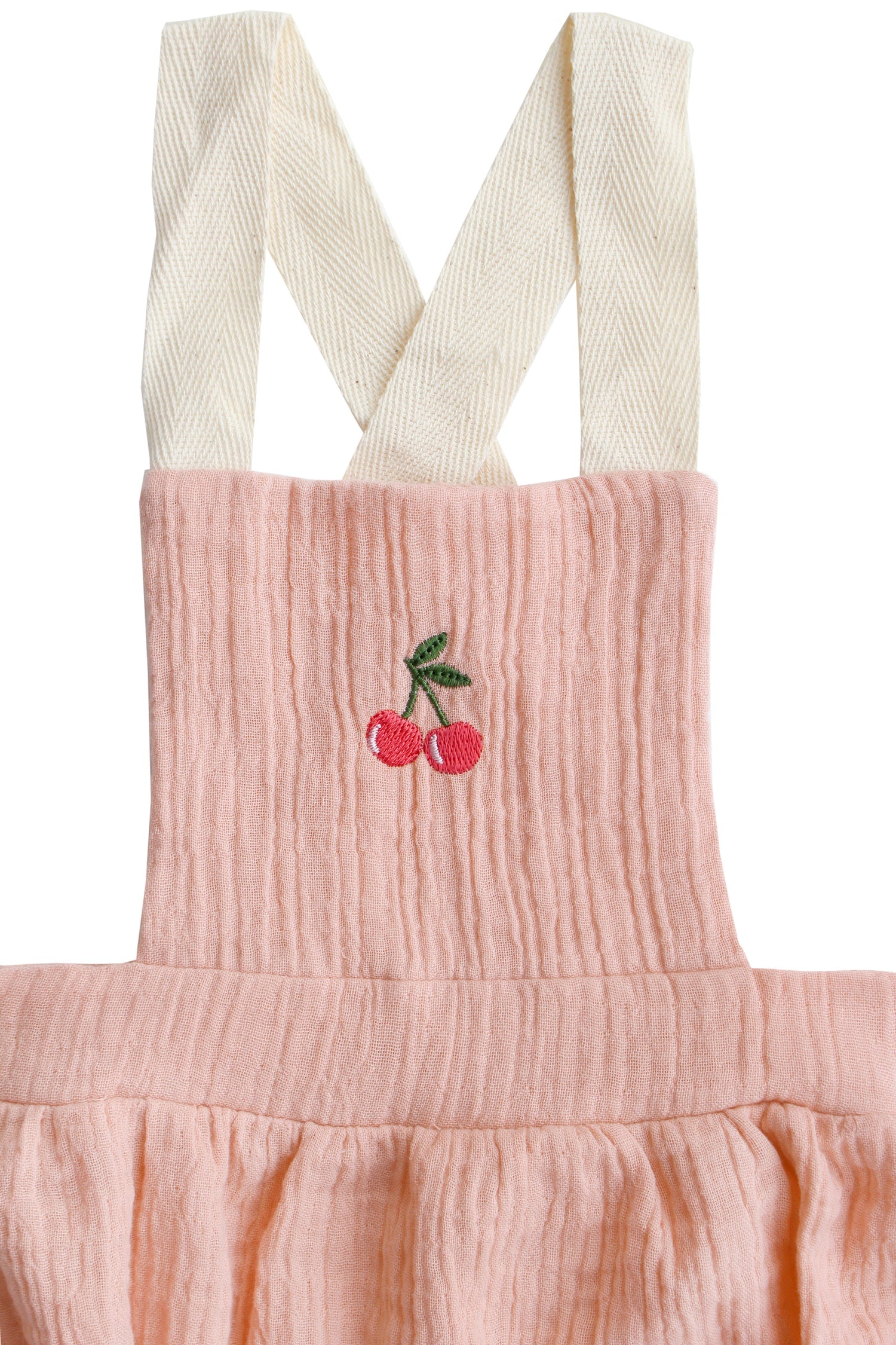 Romper Muslin me Qershi – Stil Vintage