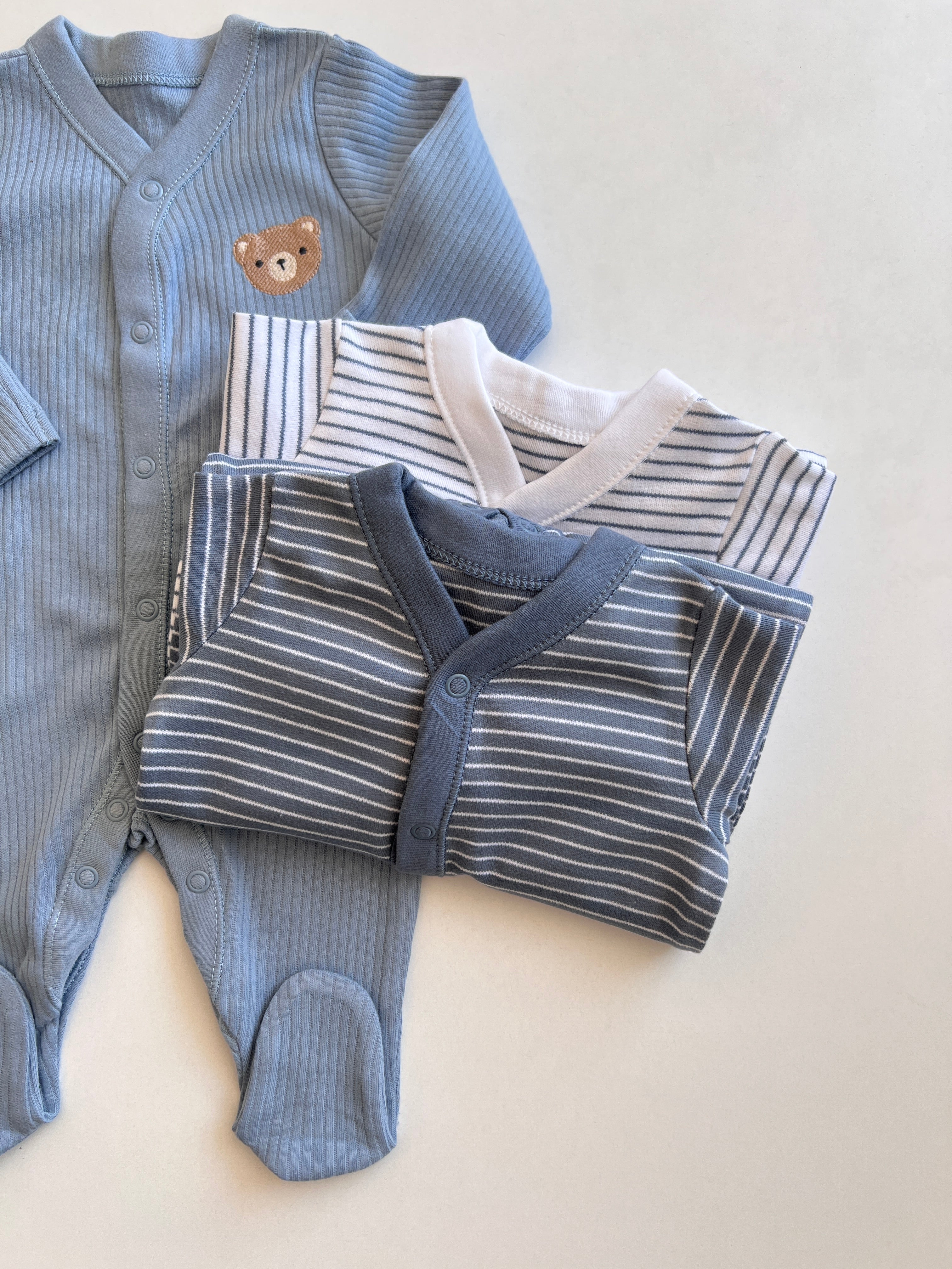Set me 3 Tutina me Arush - Nuanca Blu & Gri