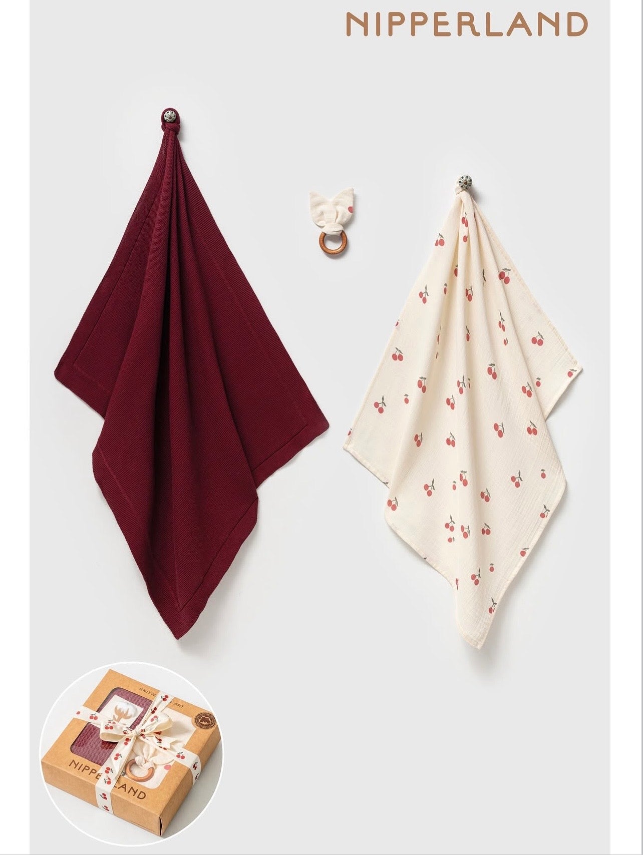 Set Batanie e Thurur Burgundy, Nape me Qershi dhe Loder (85x90 cm)