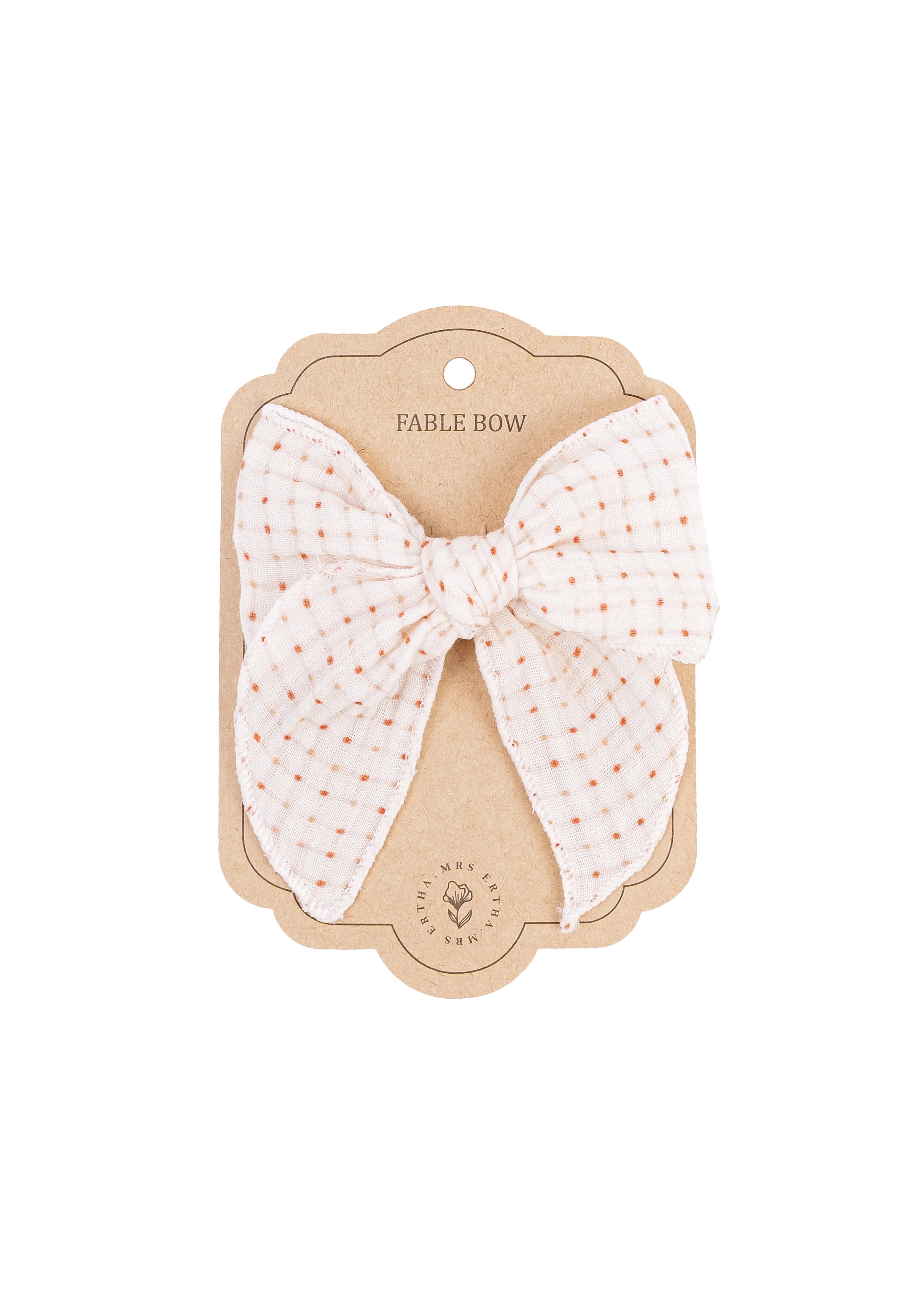 Kapese Flokesh Mrs Ertha "Fable Bow Clip" - Organic squares