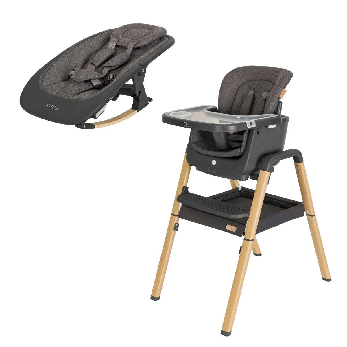 Sistem Ushqimi dhe Rocker Nova 11-në-1 - Grey/Oak | Nga Lindja deri në 12 Vjeç