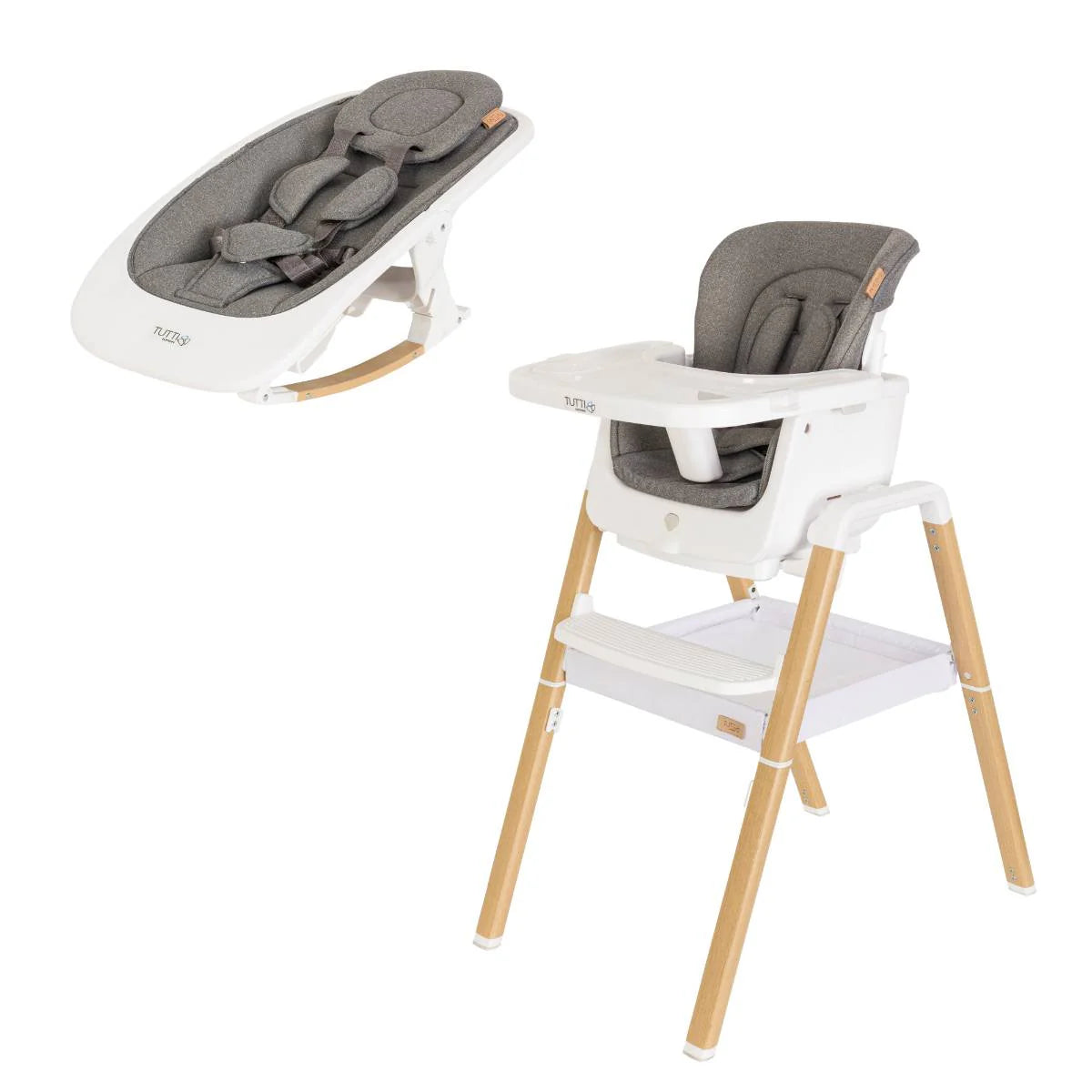 Sistem Ushqimi dhe Rocker Nova 11-në-1 - White/Oak | Nga Lindja deri në 12 Vjeç