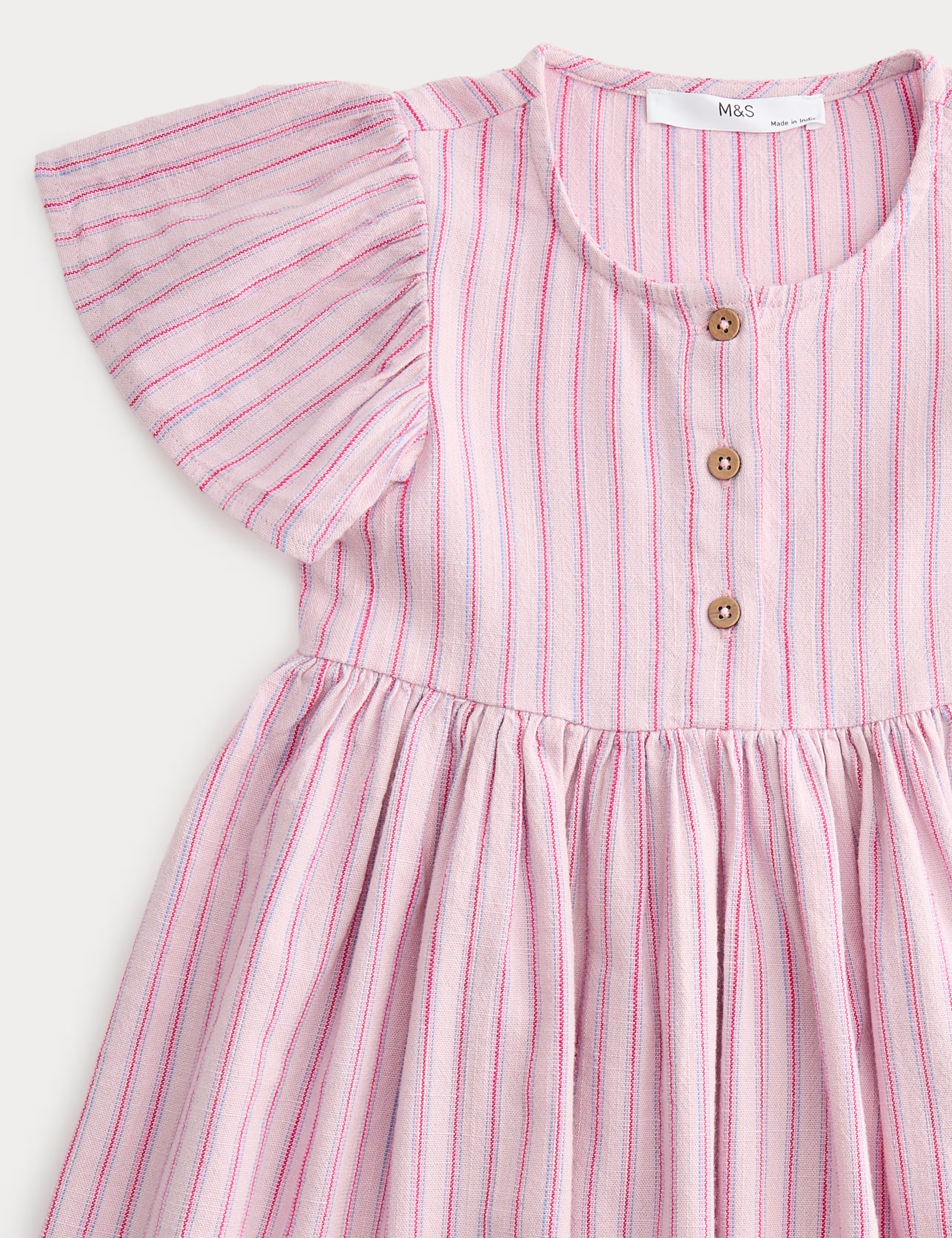 fustan me Vija - "Pink Stripe"