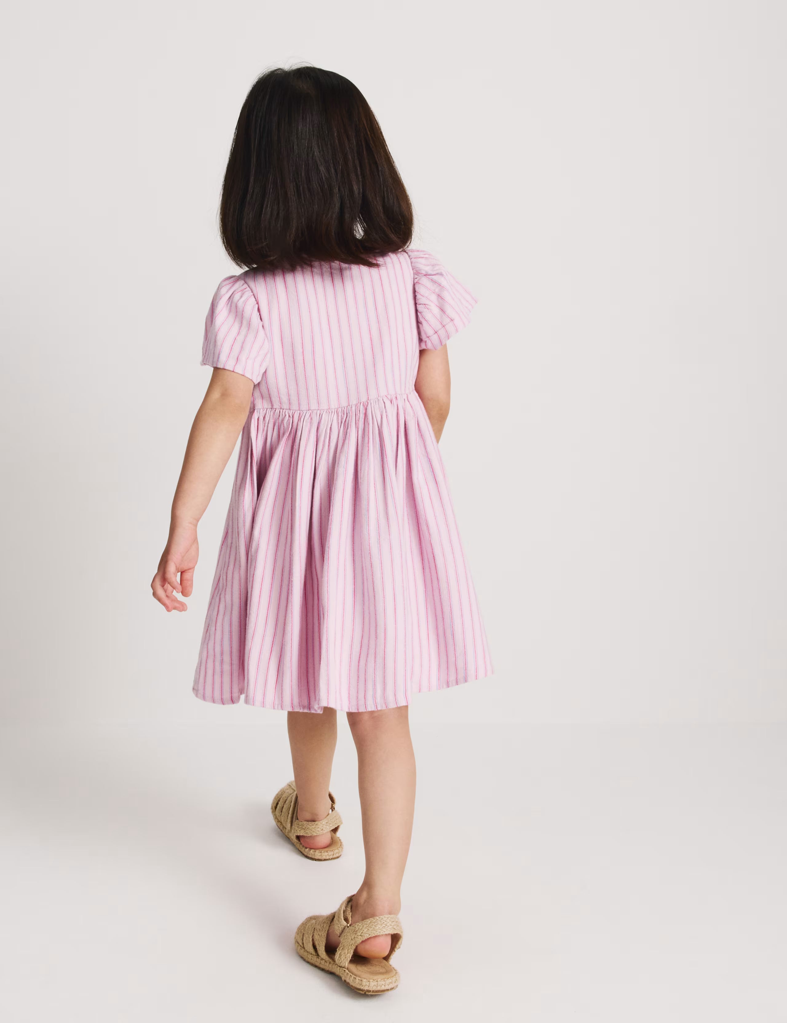 fustan me Vija - "Pink Stripe"