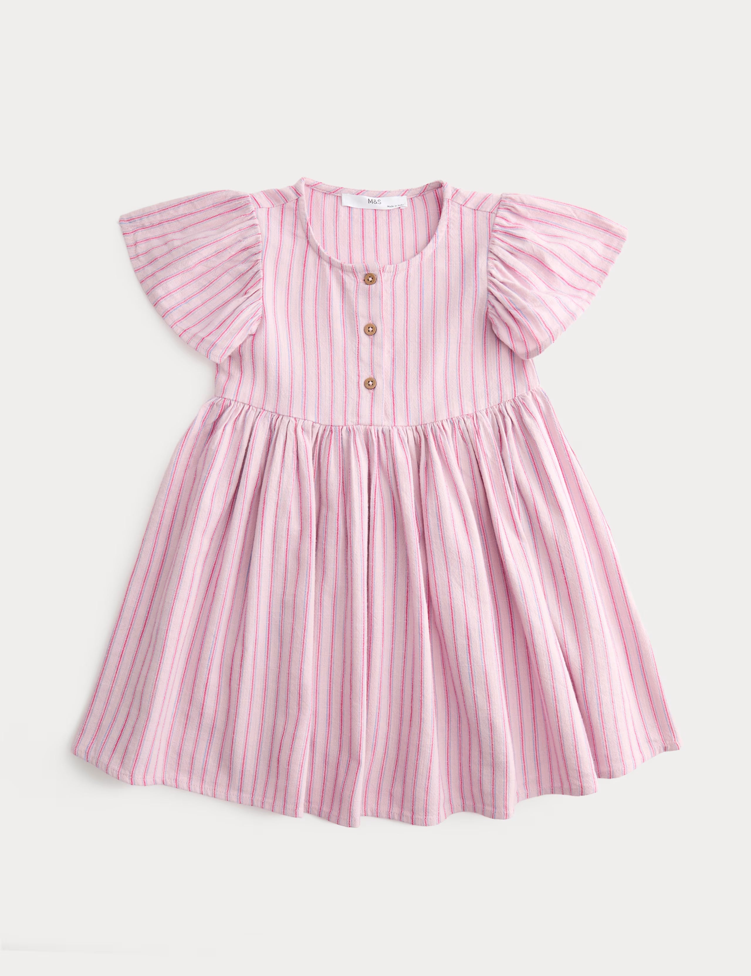 fustan me Vija - "Pink Stripe"