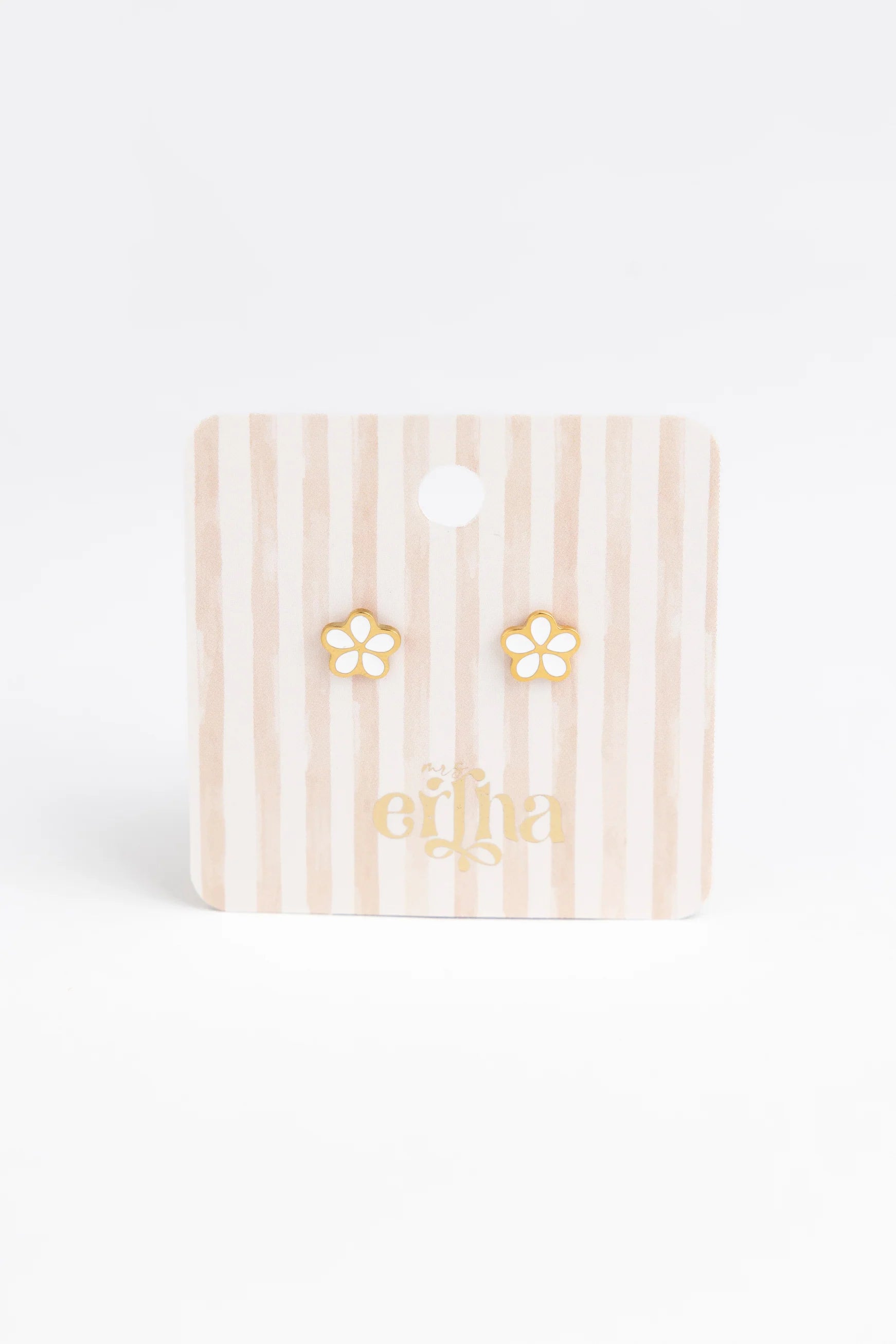 Vathë Me Lule Te Bardhe Te Veshur Me Ar 18k