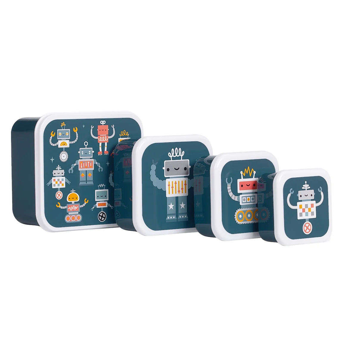 Set me 4 Kuti Ushqimi dhe Snack - "Robots"