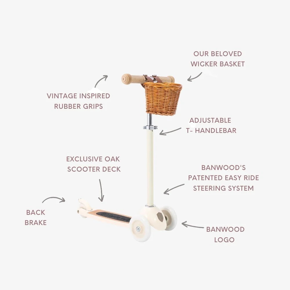 3-Wheel Scooter Banwood Vintage - Cream