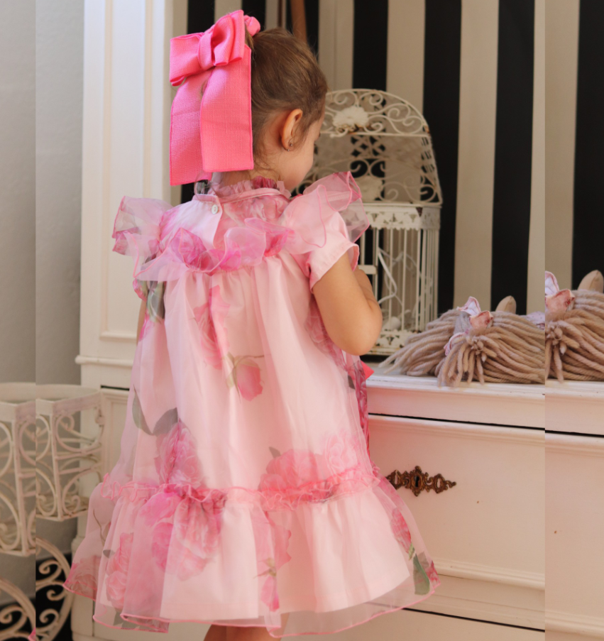 Fustan Festiv Roze me Trendafila