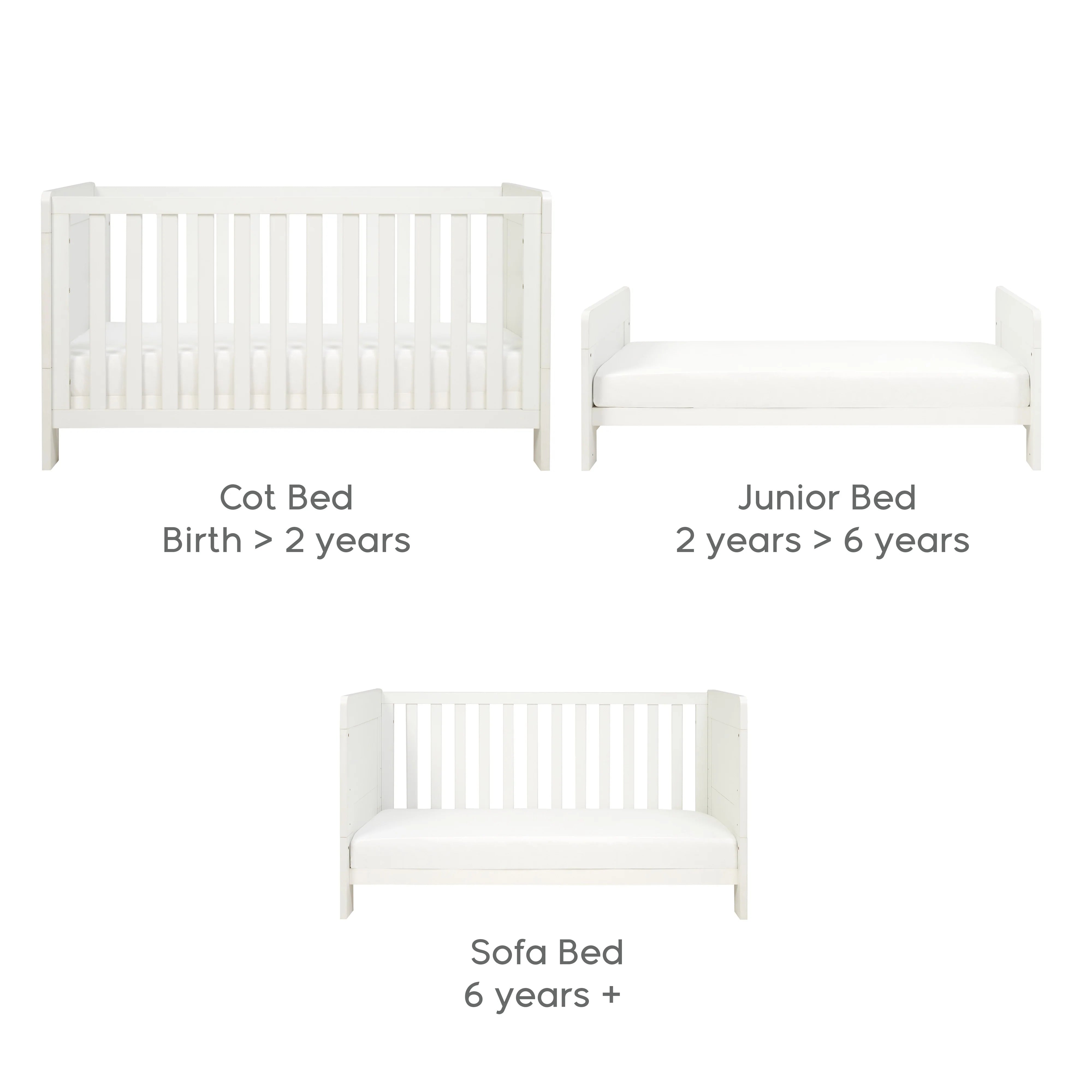 Krevat Femijesh Essentials Alba Mini Cot Bed - I Bardhe (White)