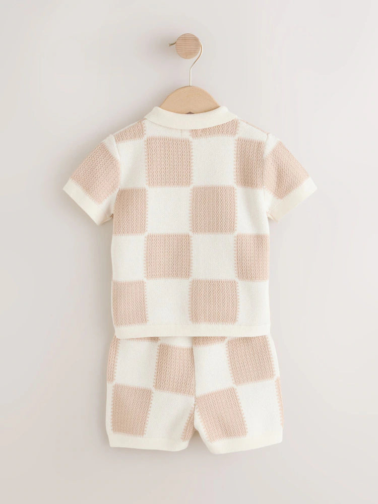Kostum me Thurje Checkerboard – Neutral