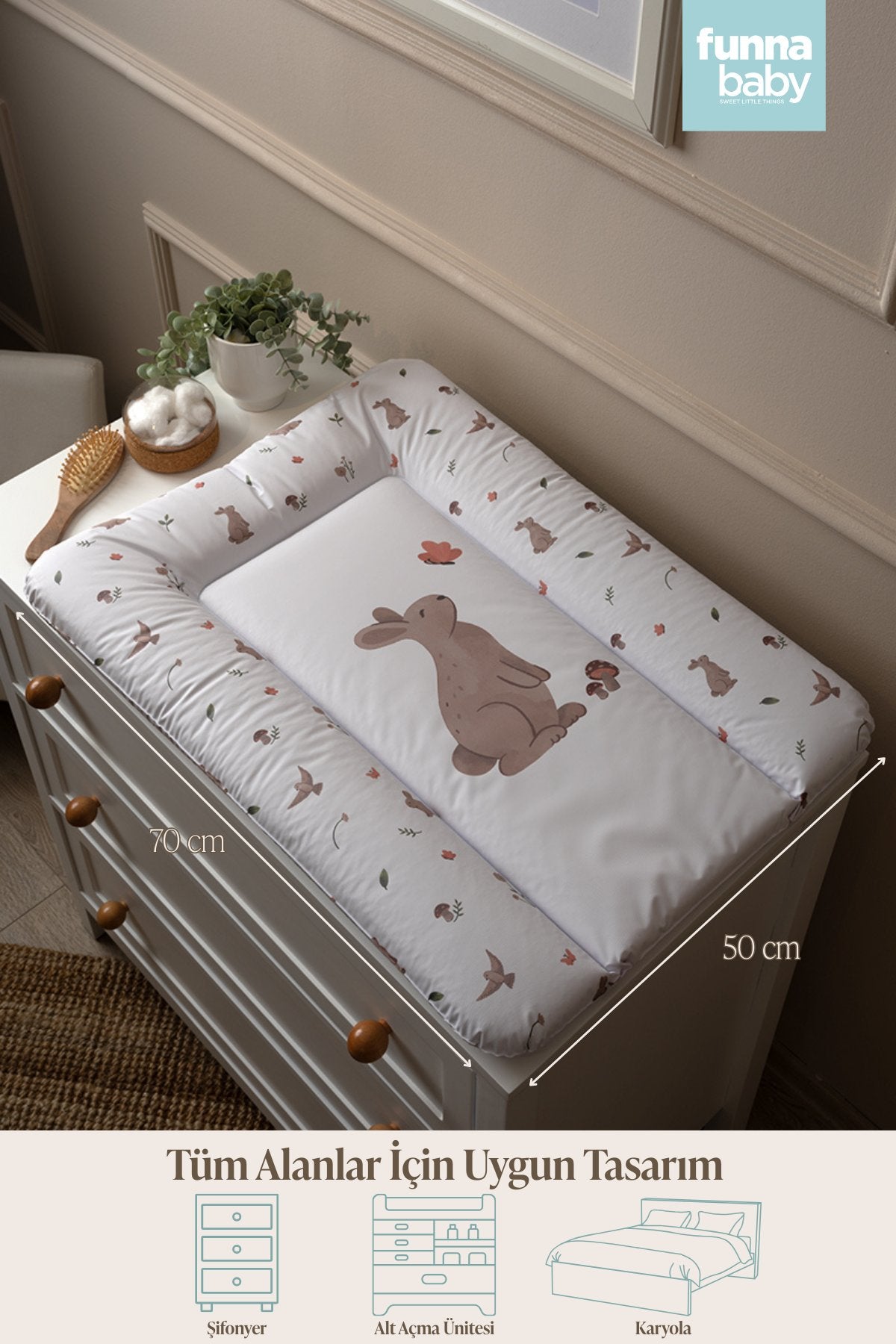 Shtrese Nderrimi per Bebe 50x70 cm - Grass Beige