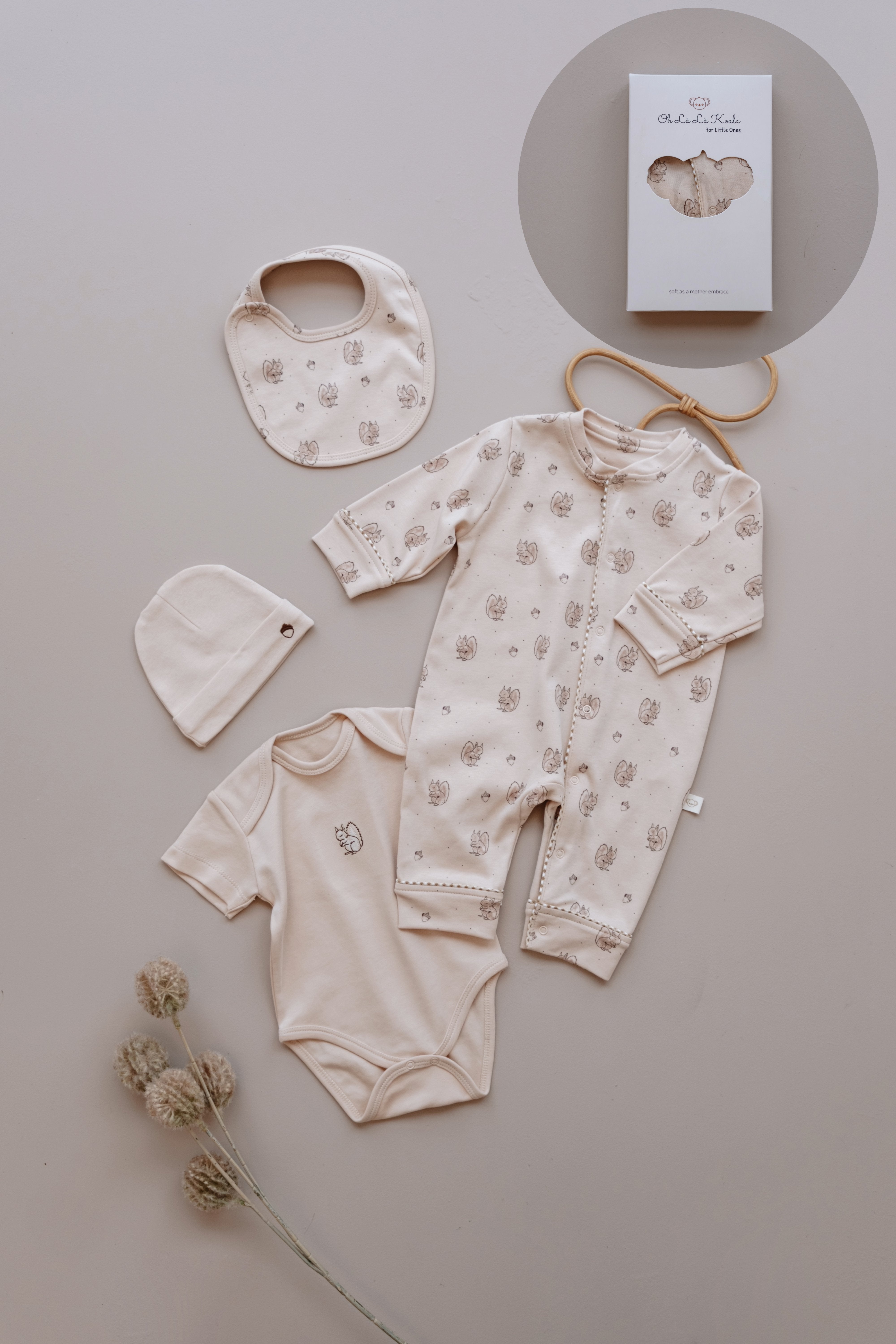 Set Materniteti 4-Pjese – "Beige Squirrel"