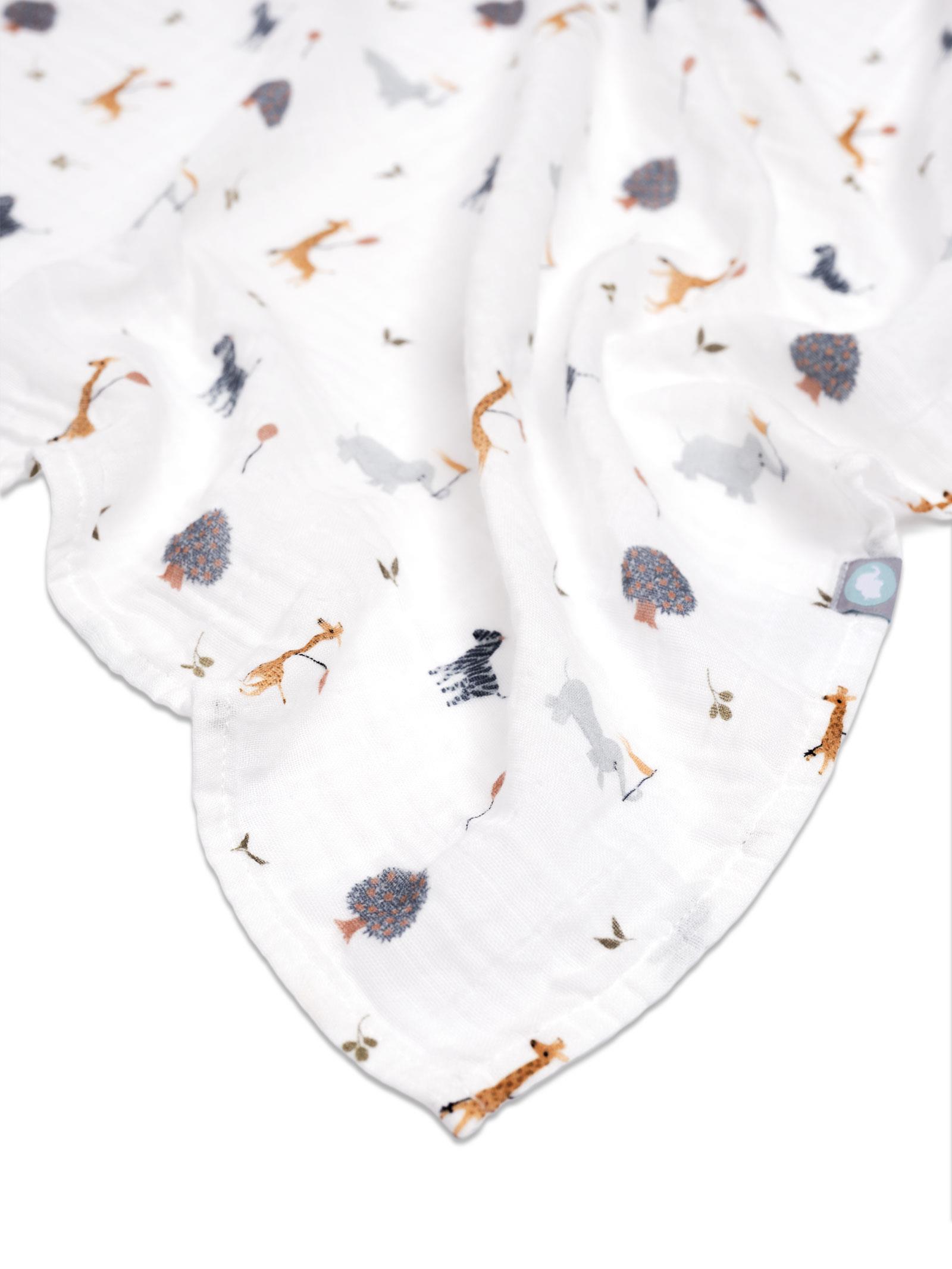 Nape (Muslin) "Zoo Grey" – 120x120 cm