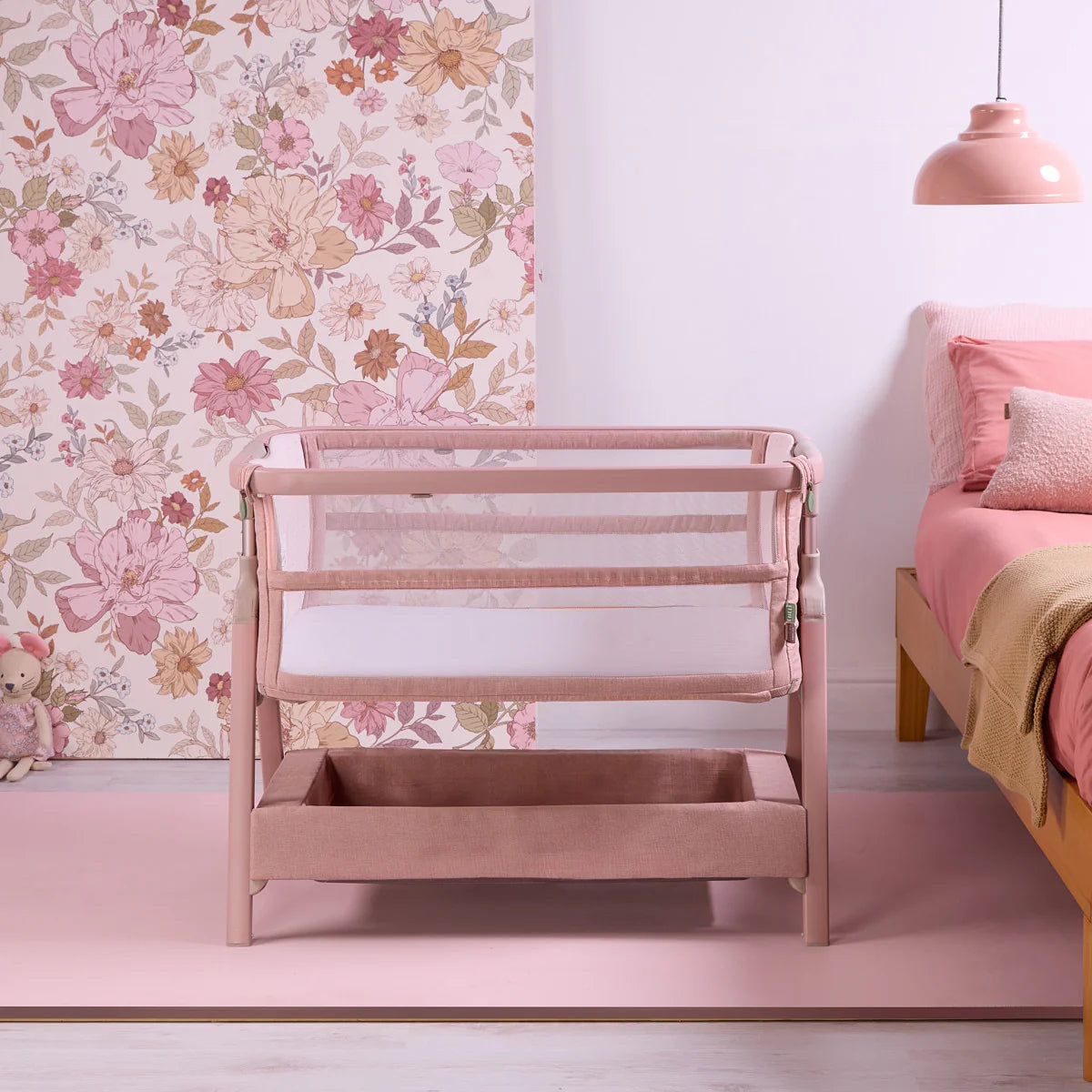 Krevat Femijesh Next to Me CoZee Zen Bedside Crib - Blush