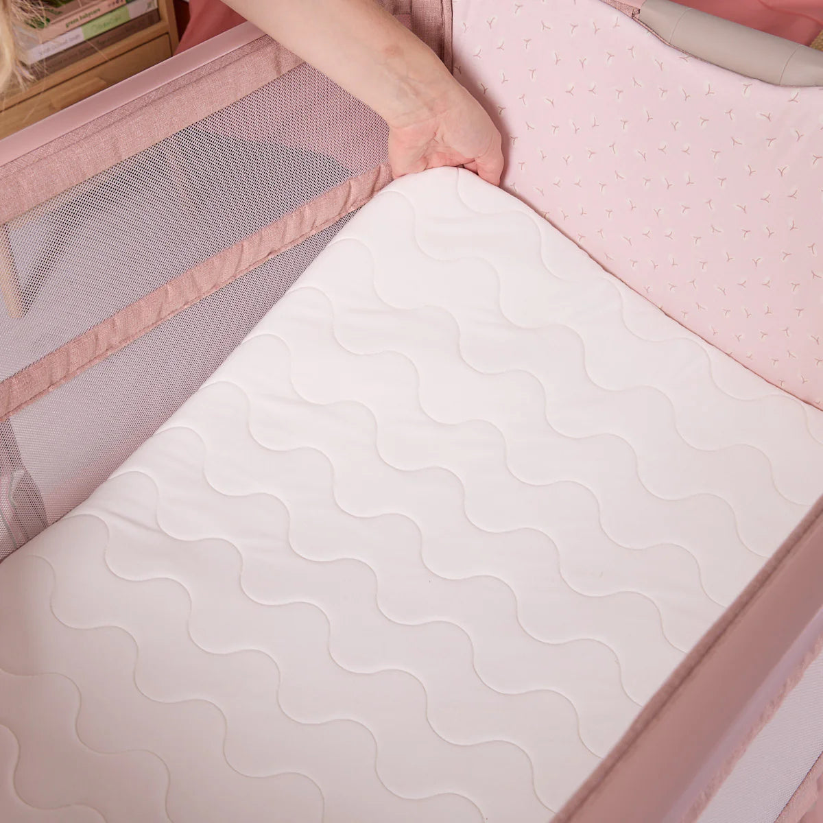 Krevat Femijesh Next to Me CoZee Zen Bedside Crib - Blush