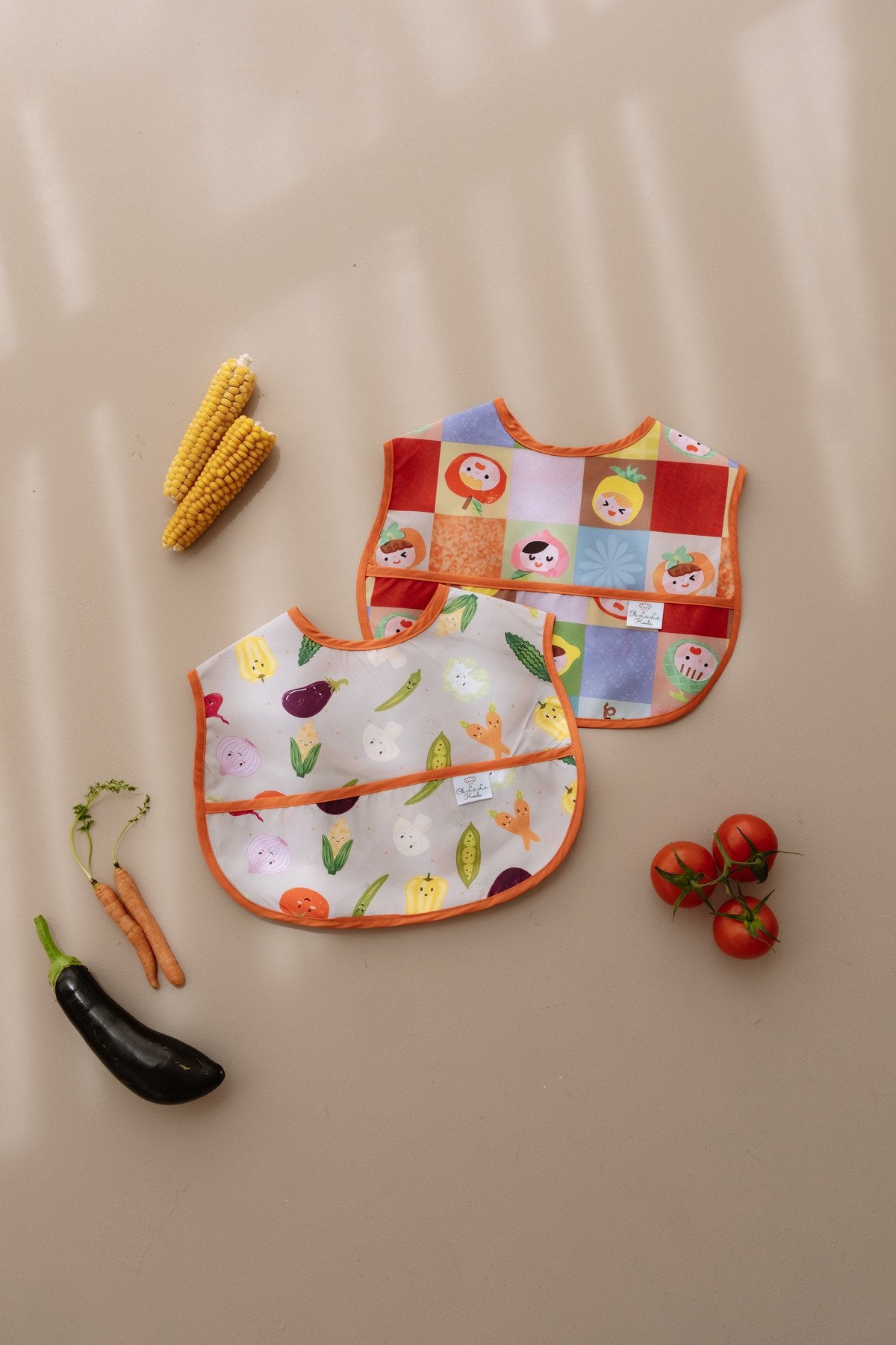 Set me 2 Gushore Plasmasi 6-36 muaj - Orange Trimmed