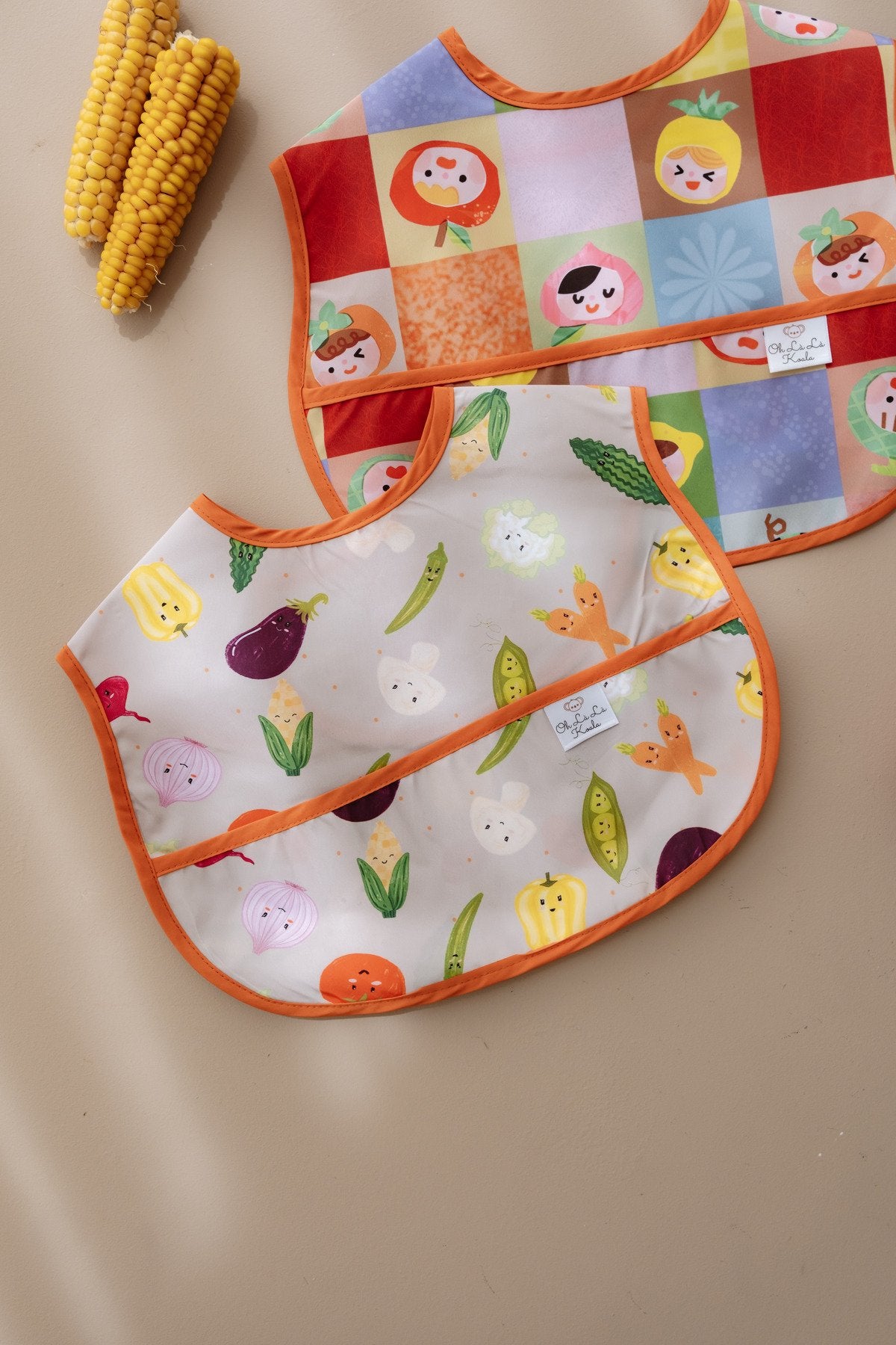 Set me 2 Gushore Plasmasi 6-36 muaj - Orange Trimmed