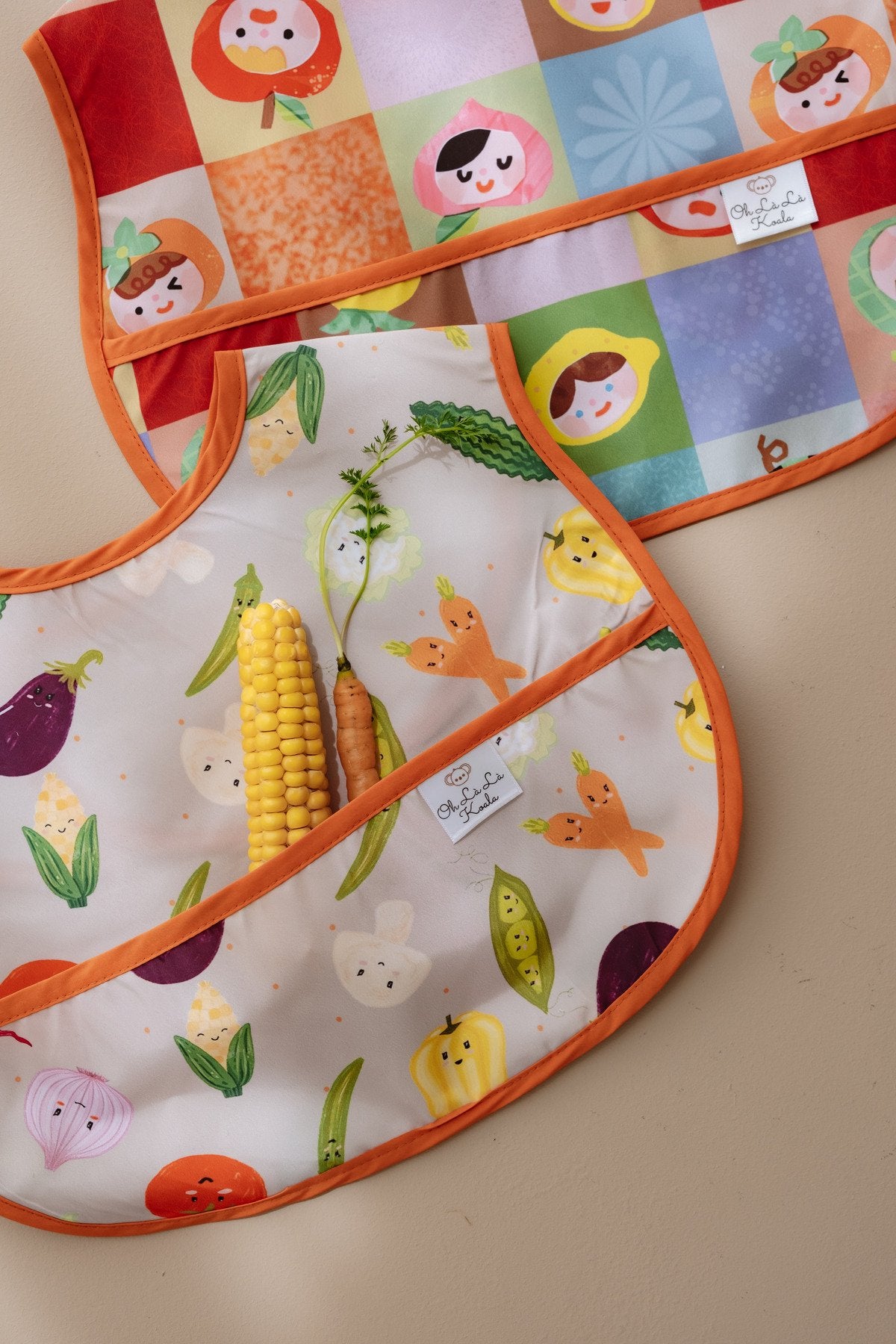 Set me 2 Gushore Plasmasi 6-36 muaj - Orange Trimmed