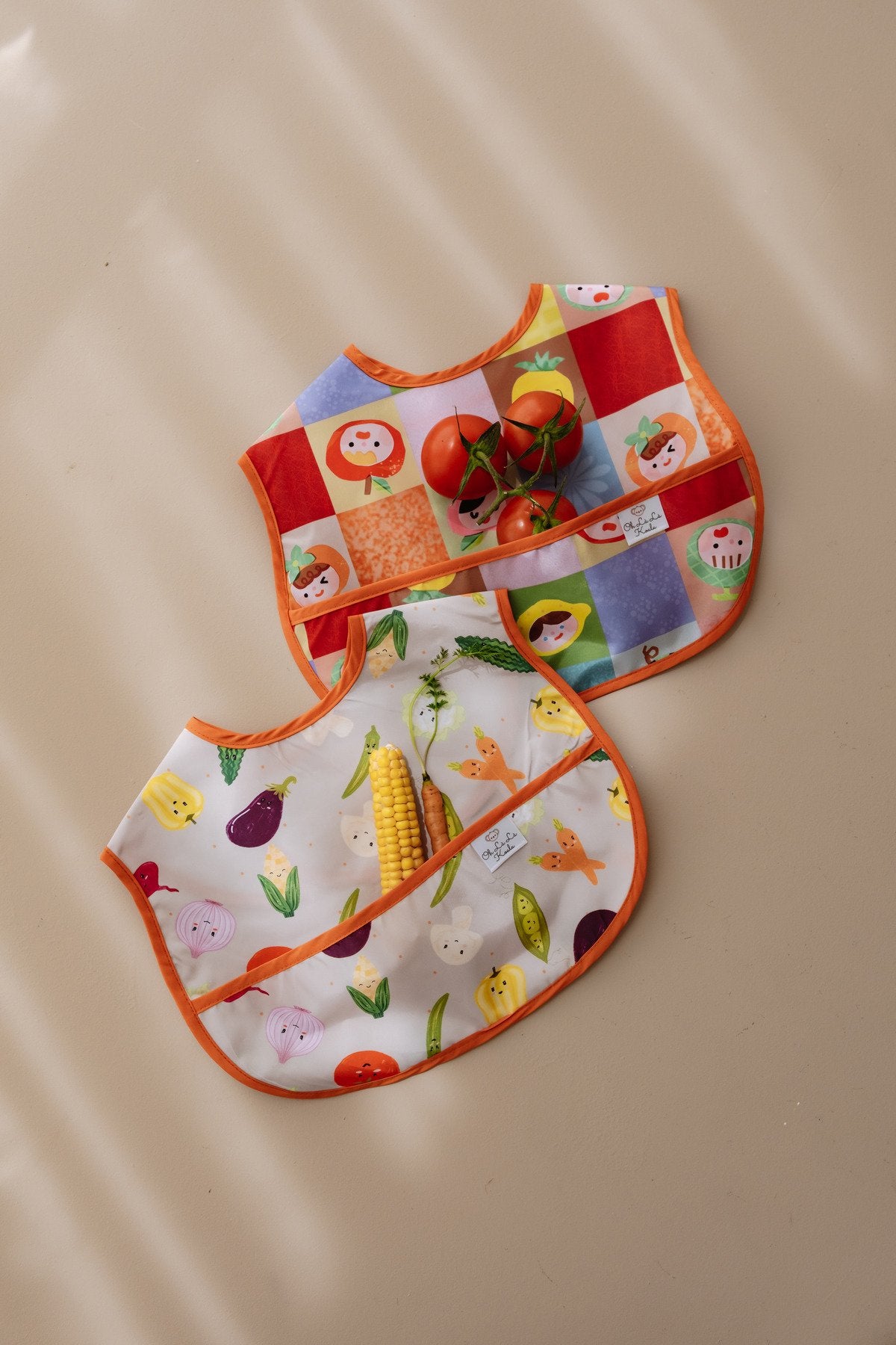 Set me 2 Gushore Plasmasi 6-36 muaj - Orange Trimmed